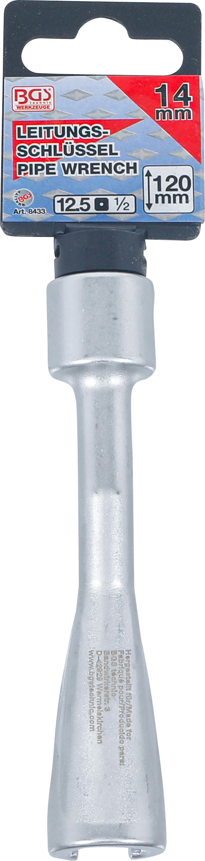 BGS Spezial-Schlüssel für Einspritzleitungen | für BMW | Antrieb Innenvierkant 12,5 mm (1/2") | SW 14 mm