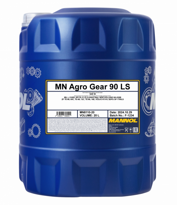 SAE 90 Mannol 8110 Agro Grear 90 LS Getriebeöl 20 Liter