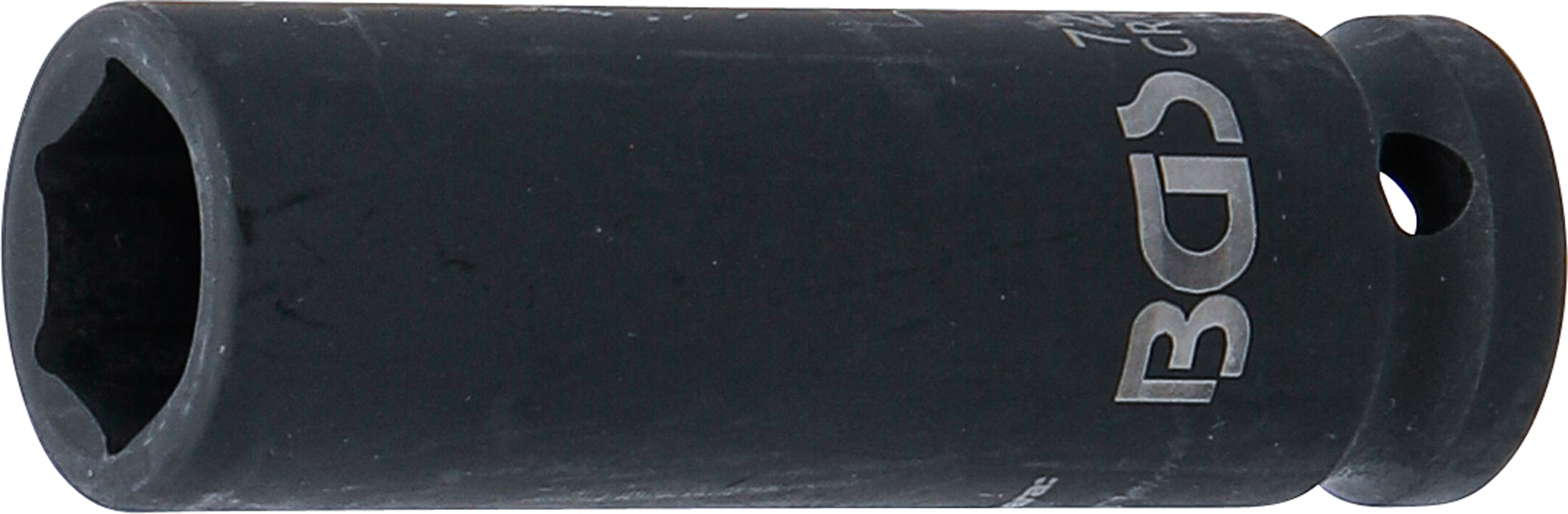 BGS Kraft-Steckschlüssel-Einsatz Sechskant, tief | Antrieb Innenvierkant 12,5 mm (1/2") | SW 17 mm