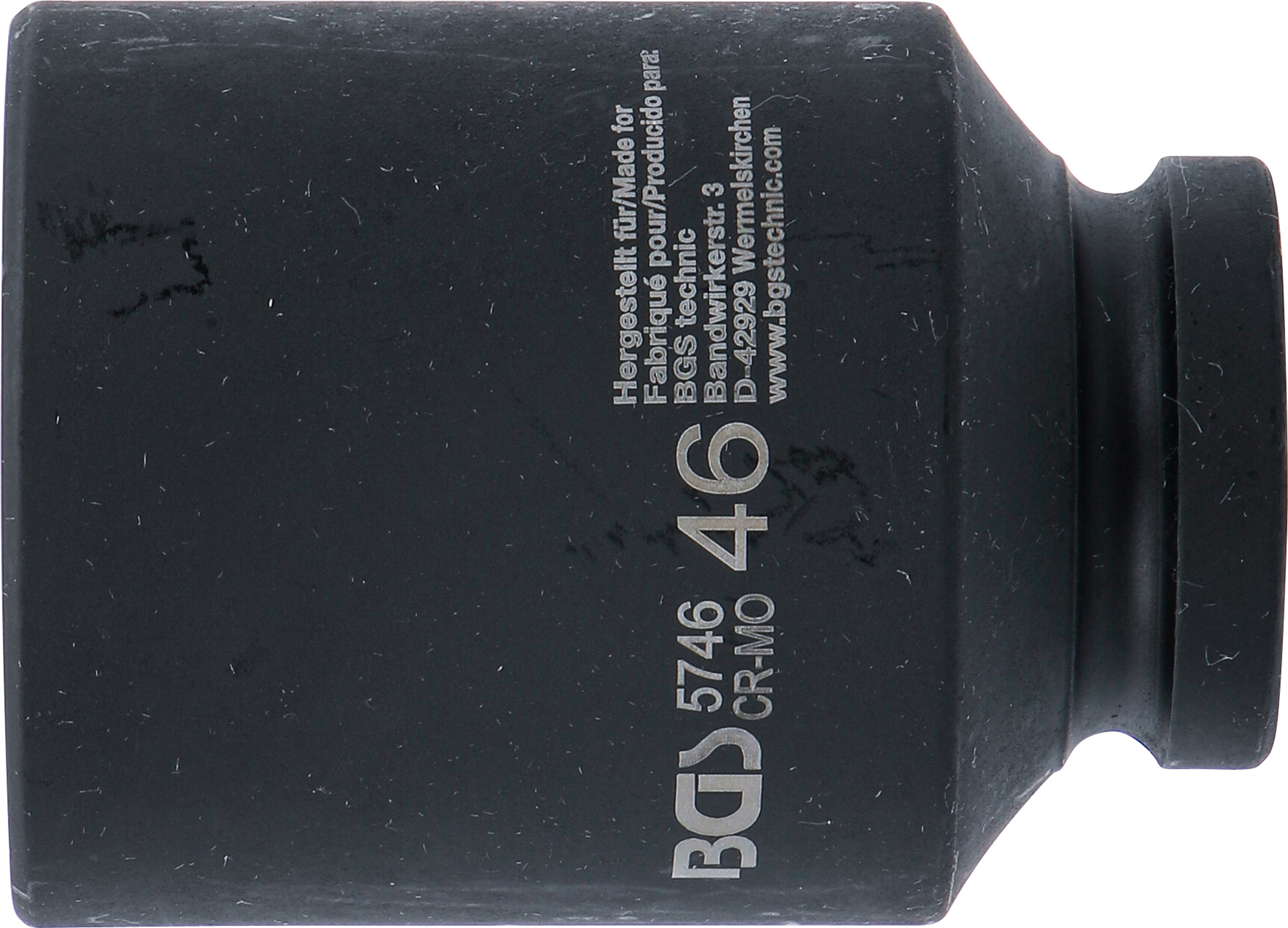 BGS Kraft-Steckschlüssel-Einsatz Sechskant, tief | Antrieb Innenvierkant 20 mm (3/4") | SW 46 mm