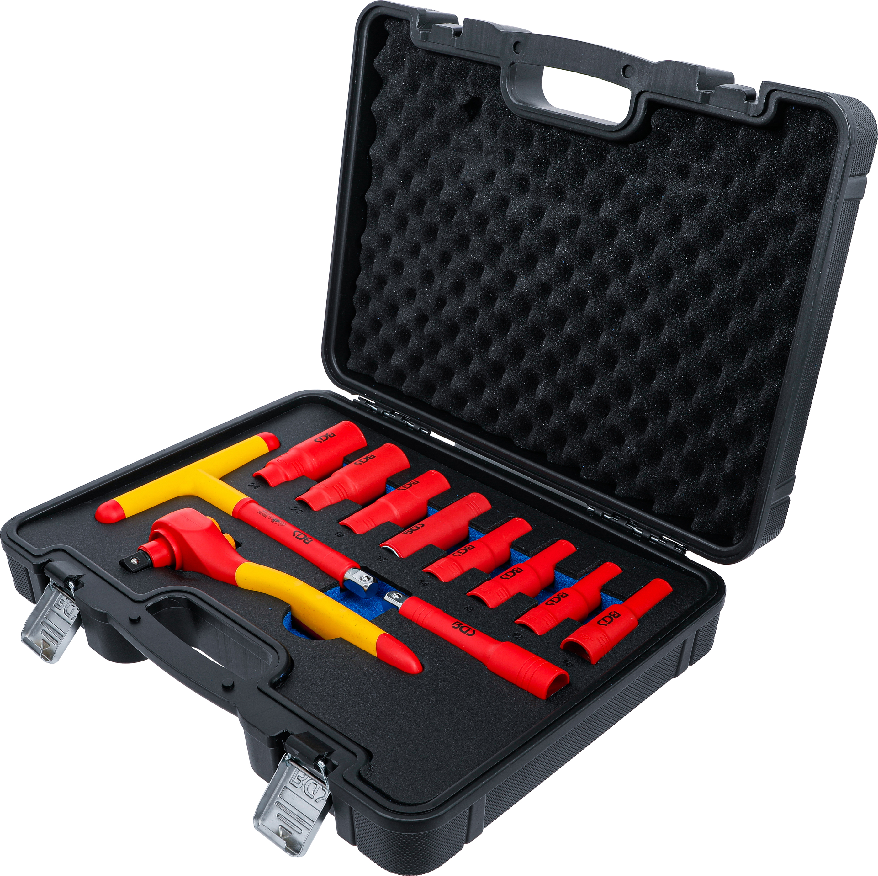 BGS VDE-Steckschlüssel-Satz | Antrieb 12,5 mm (1/2") | SW 10 - 24 mm | 11-tlg.