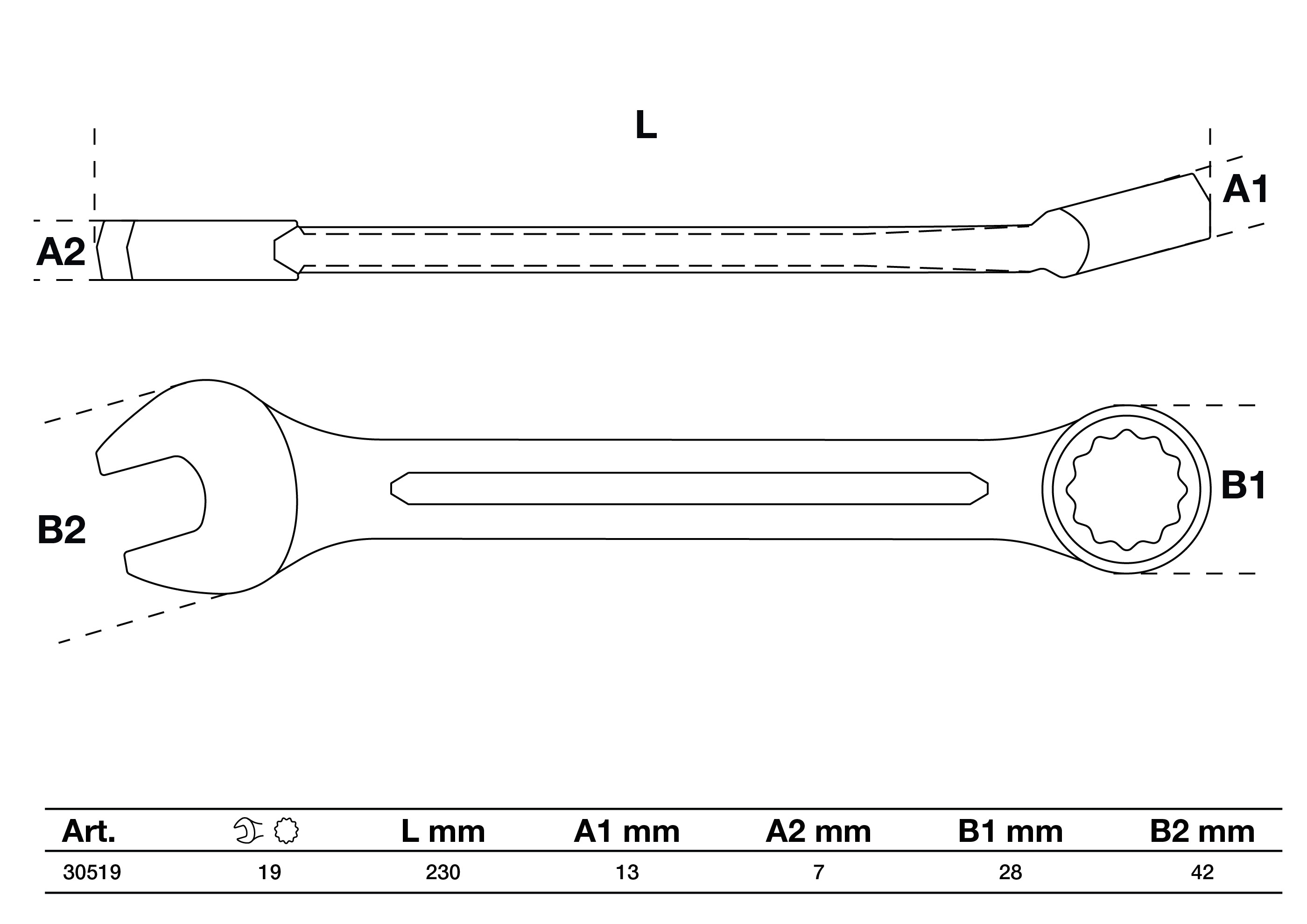 BGS Maul-Ringschlüssel | SW 19 mm