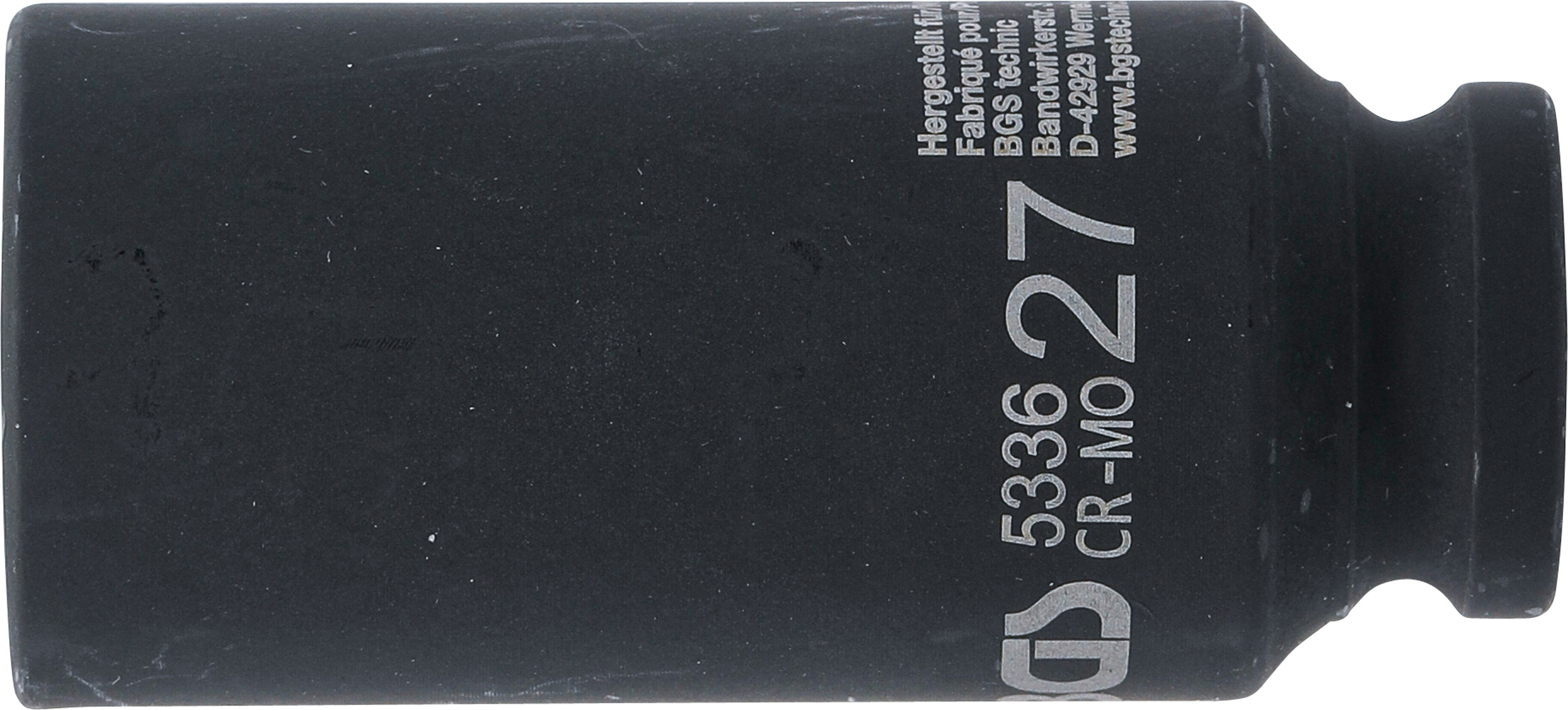BGS Kraft-Steckschlüssel-Einsatz Zwölfkant, tief | Antrieb Innenvierkant 12,5 mm (1/2") | SW 27 mm BGS Kraft-Steckschlüssel-Einsatz Zwölfkant, tief | Antrieb Innenvierkant 12,5 mm (1/2") | SW 27 mm