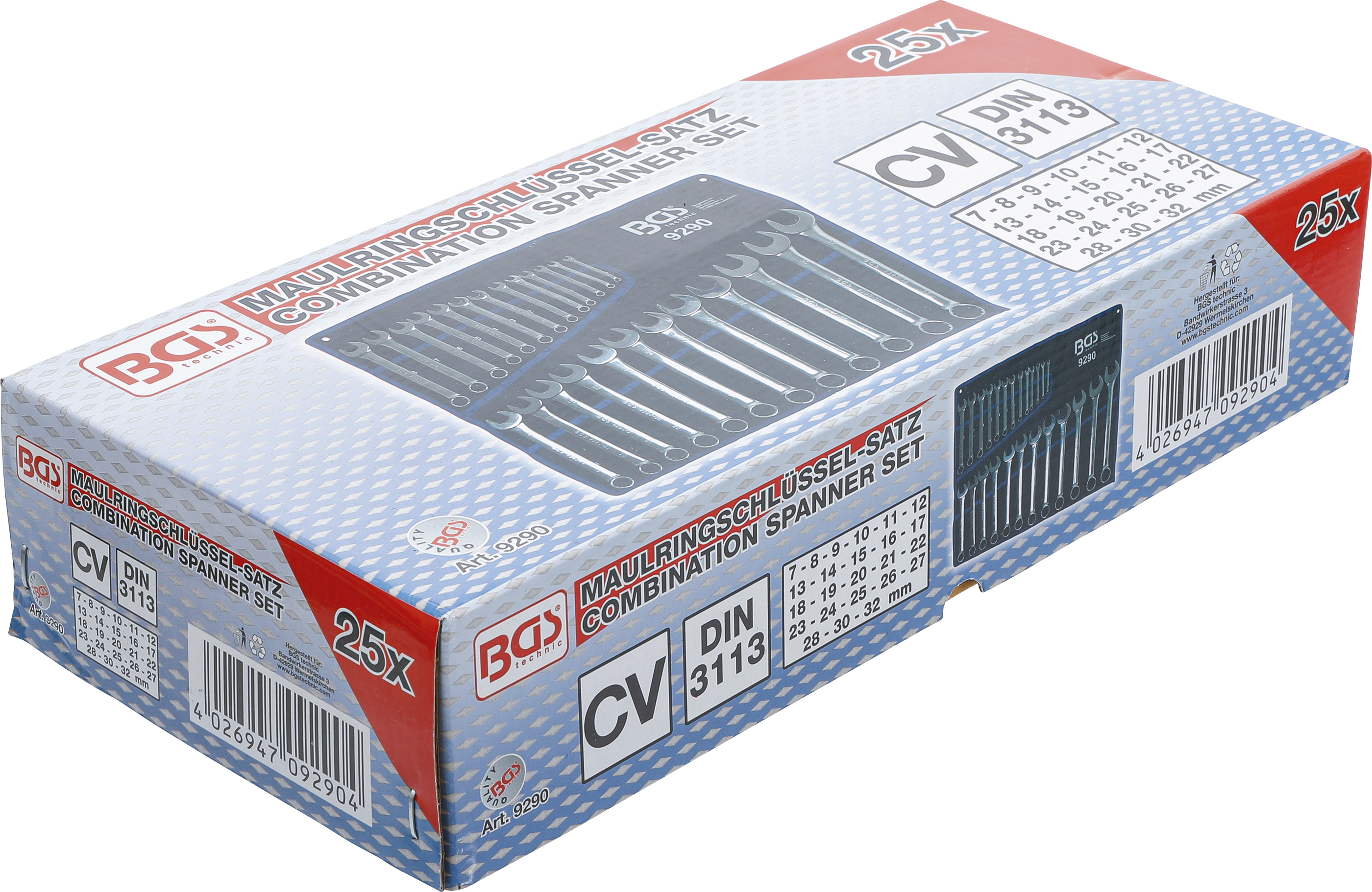 BGS Maul-Ringschlüssel-Satz | SW 6 - 32 mm | 25-tlg.