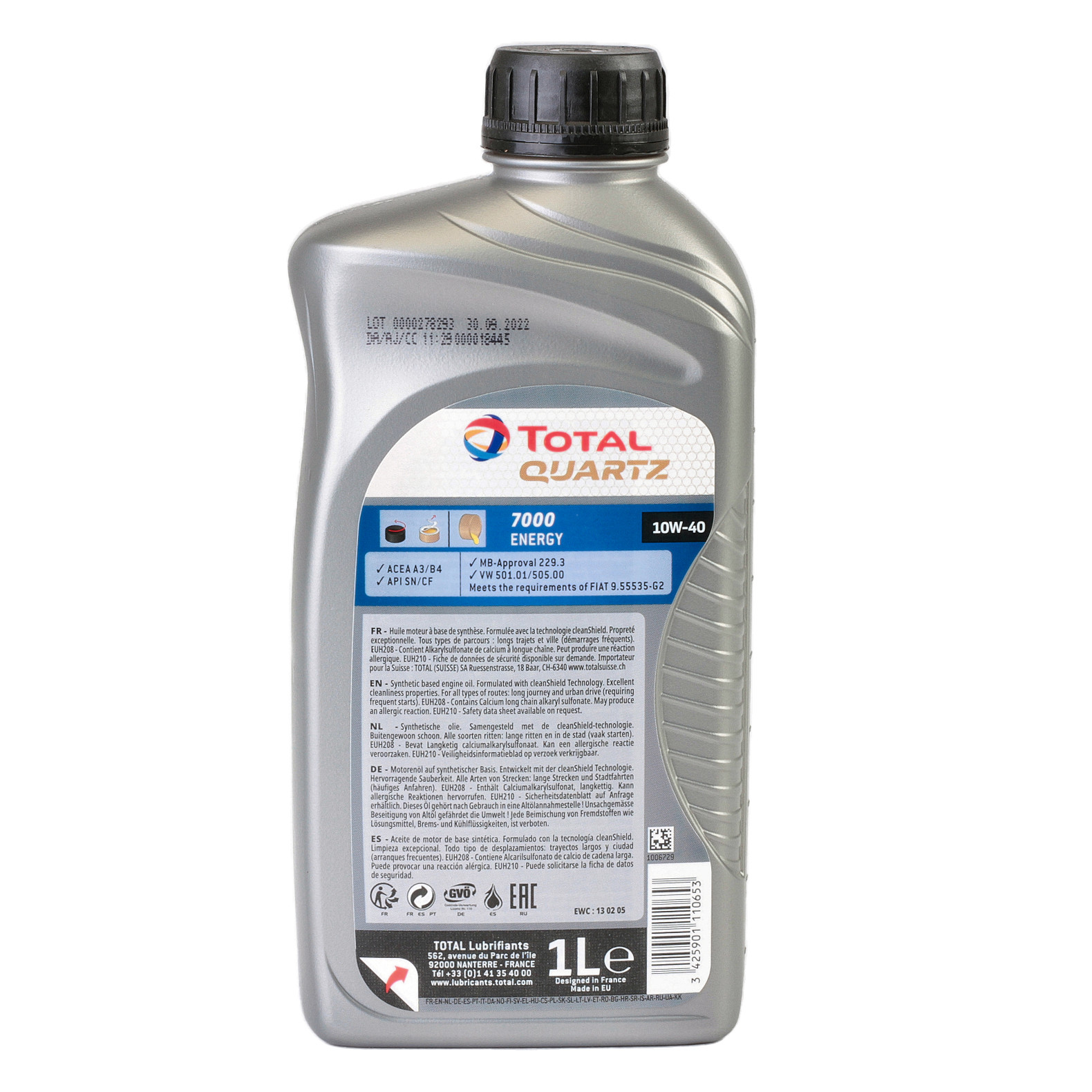 10W-40 Total Quartz 7000 Energy 1 Liter