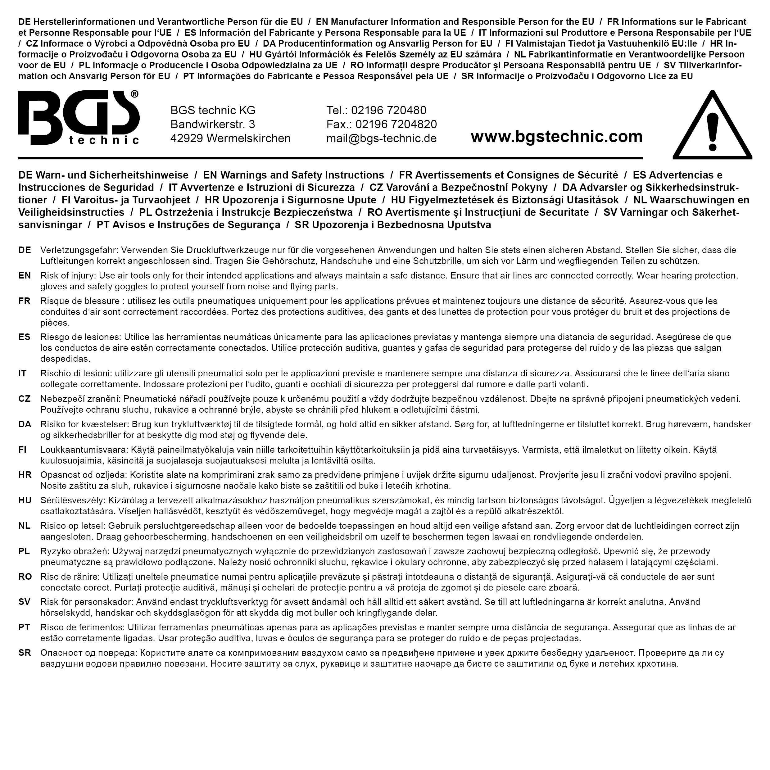 BGS Druckluft-Montagewerkzeug für Achsmanschetten | 20 - 110 mm