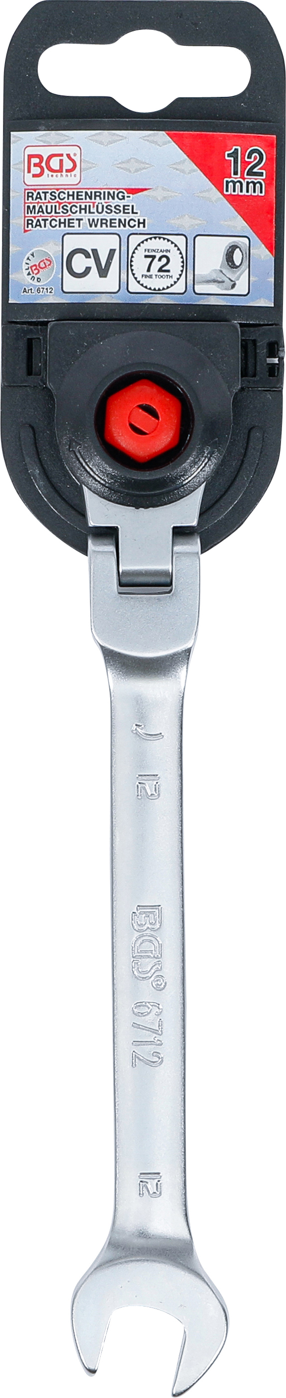 BGS Ratschenring-Maulschlüssel | abwinkelbar | SW 12 mm