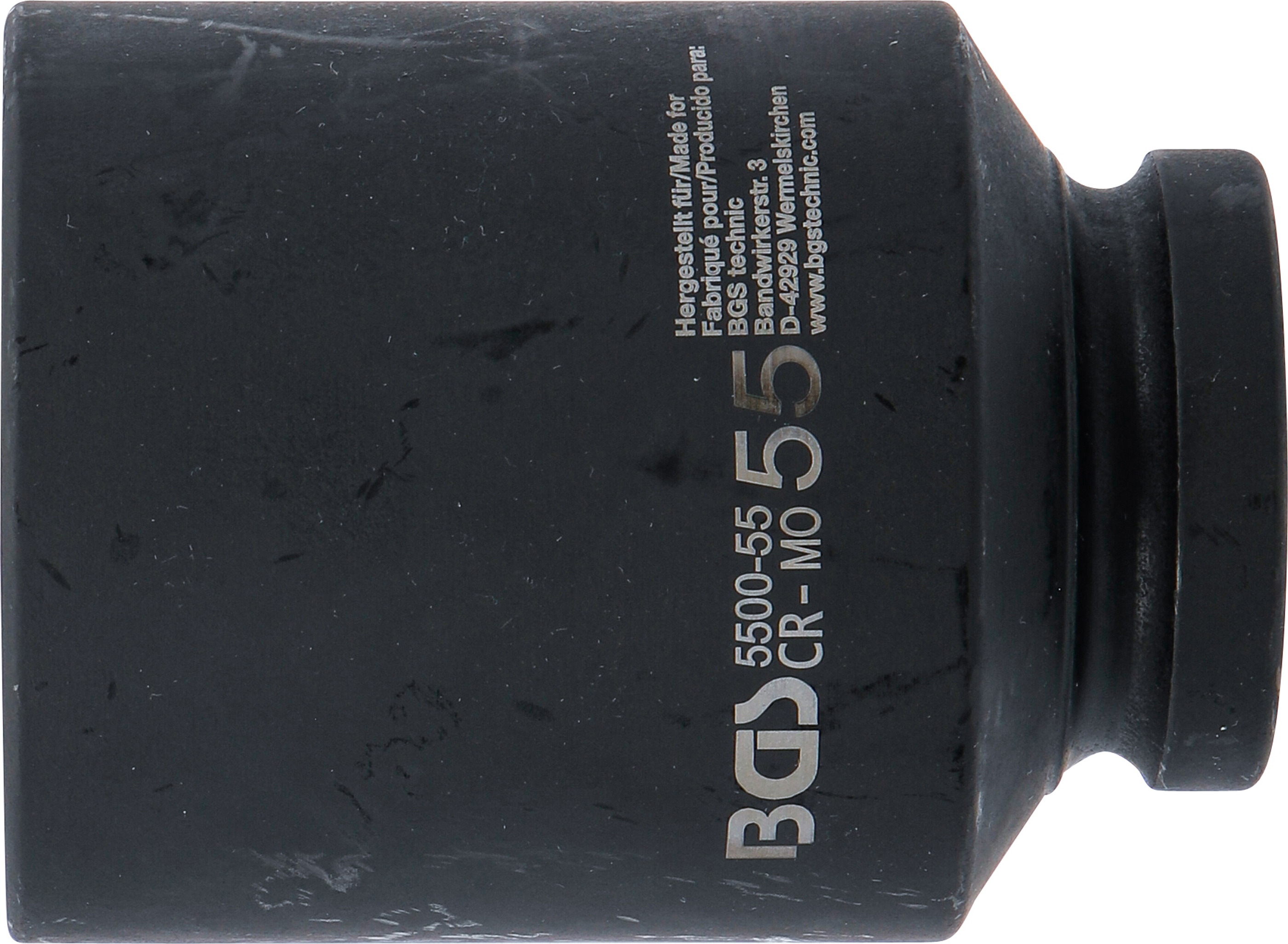 BGS Kraft-Steckschlüssel-Einsatz Sechskant, tief | Antrieb Innenvierkant 25 mm (1") | SW 55 mm