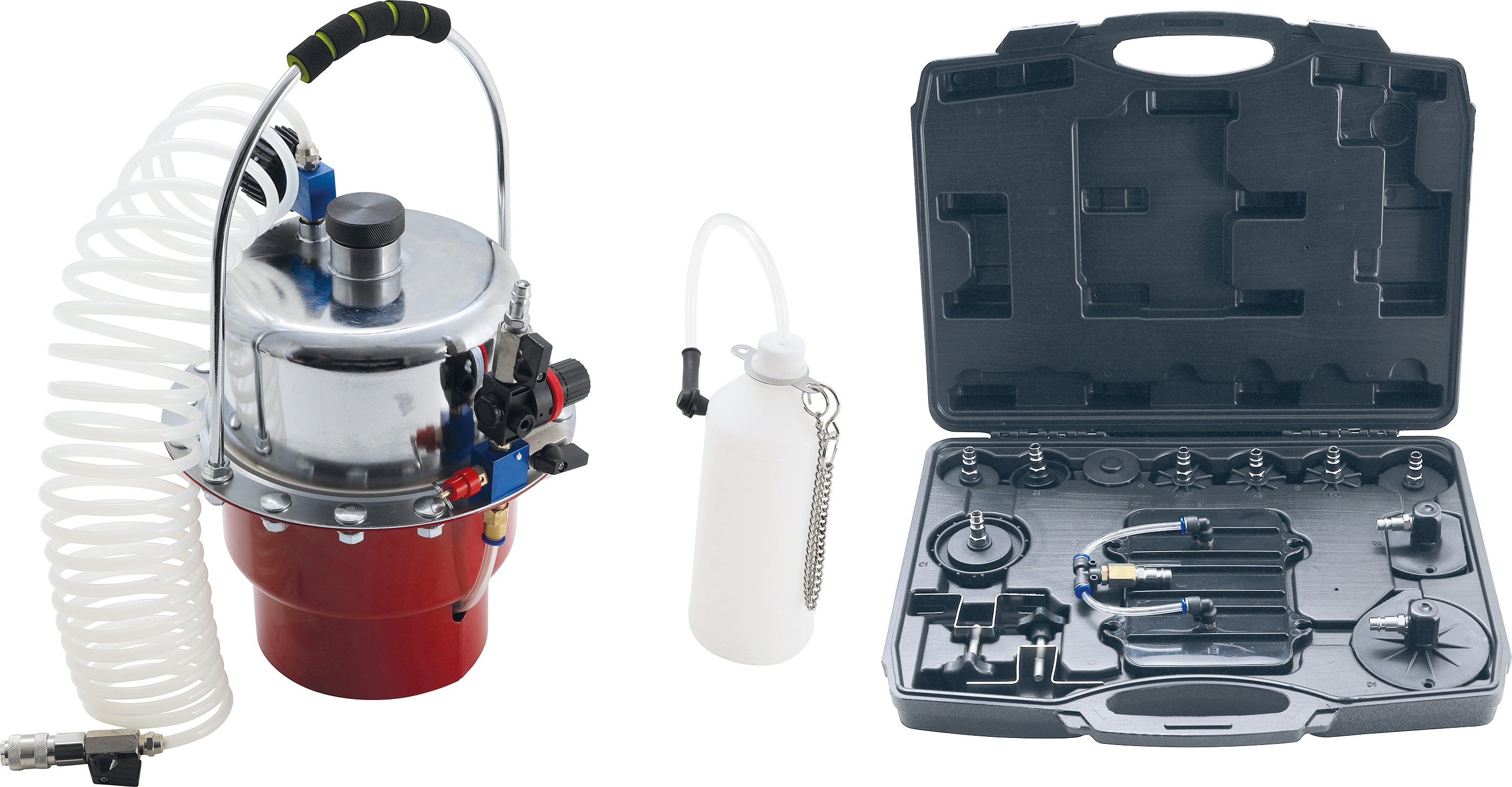 BGS Druckluft-Bremsenentlüfter- und Adapter-Satz | 17-tlg.