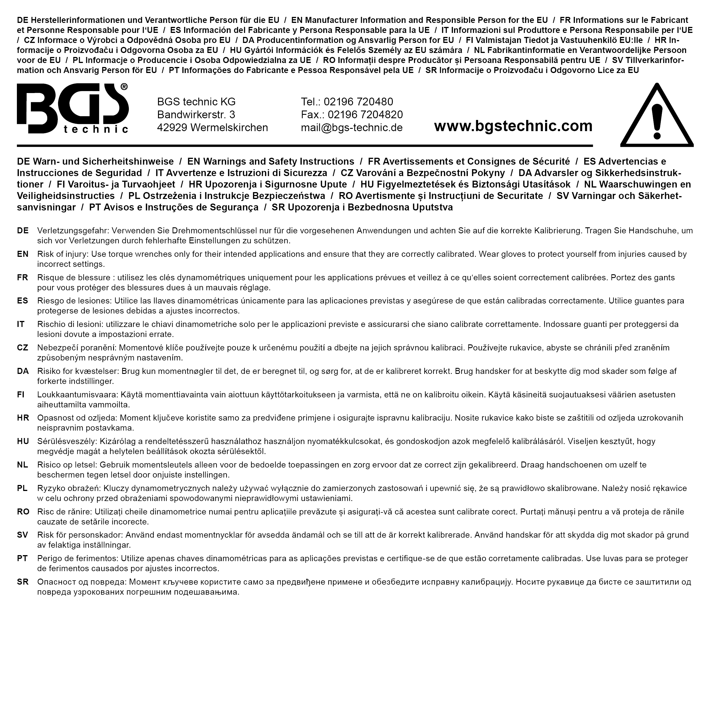 BGS Drehmomentschlüssel | Abtrieb Außenvierkant 20 mm (3/4") | 150 - 1000 Nm