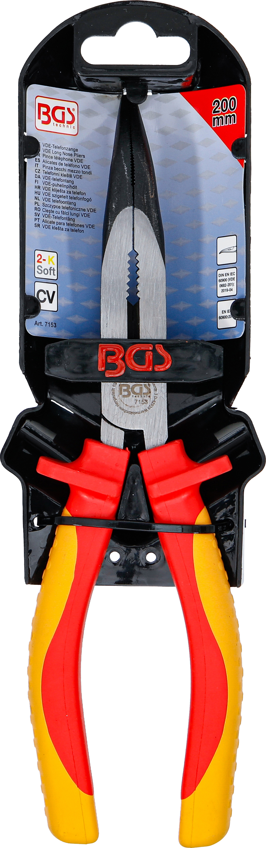 BGS VDE-Telefonzange | abgewinkelt | 200 mm