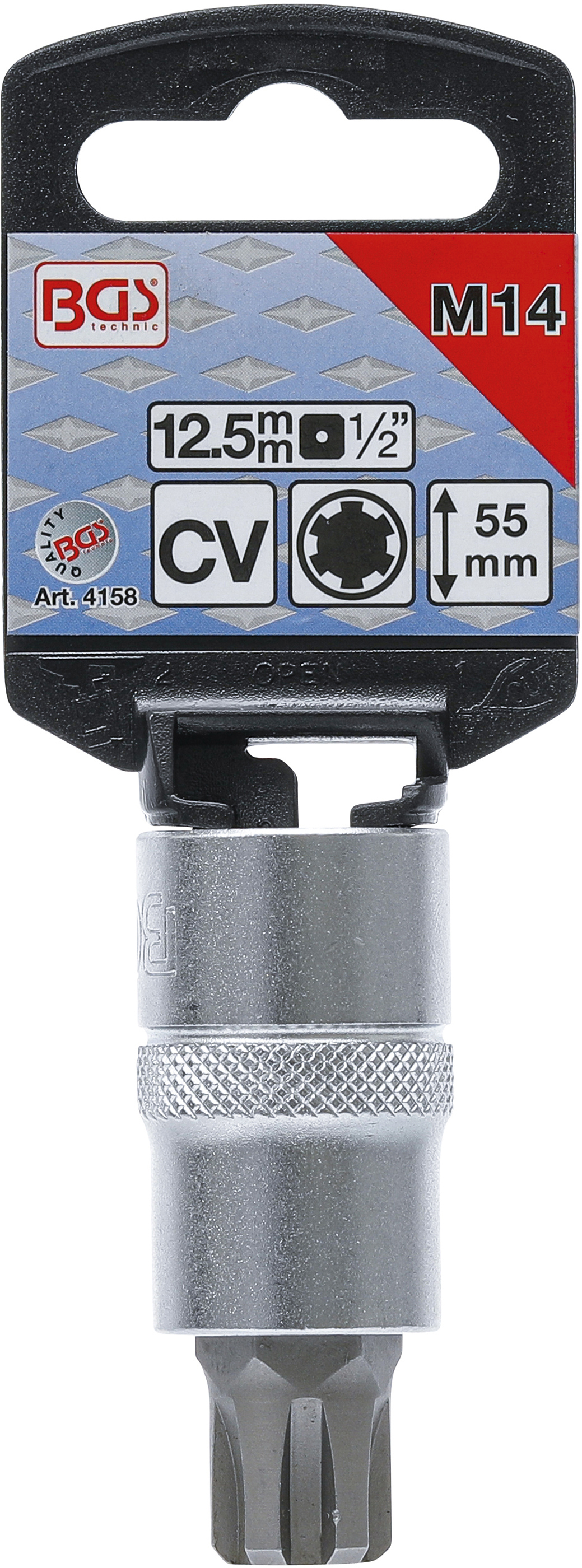 BGS Bit-Einsatz | Antrieb Innenvierkant 12,5 mm (1/2") | Keil-Profil (für RIBE) M14