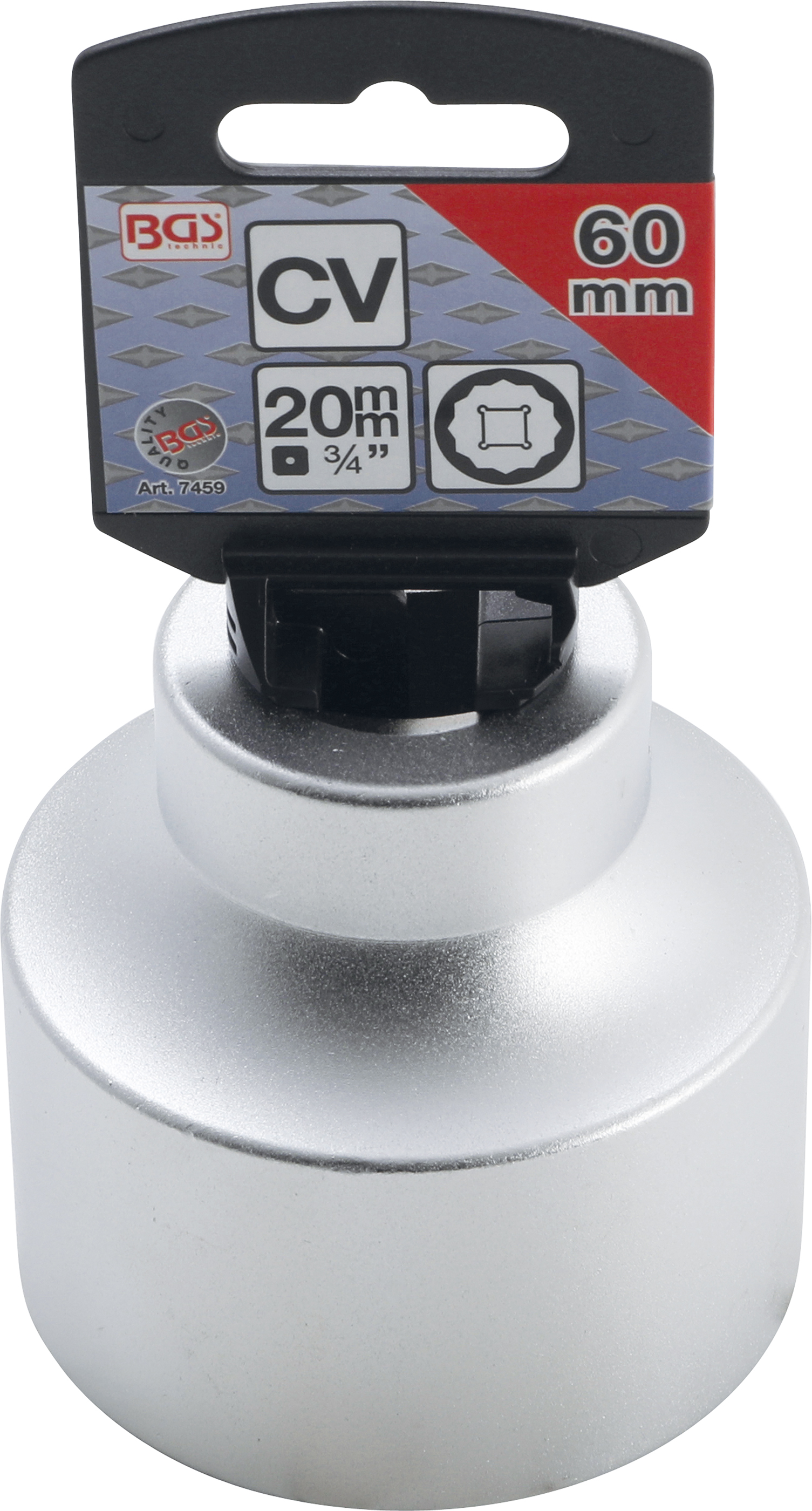 BGS Steckschlüssel-Einsatz Zwölfkant | Antrieb Innenvierkant 20 mm (3/4") | SW 60 mm