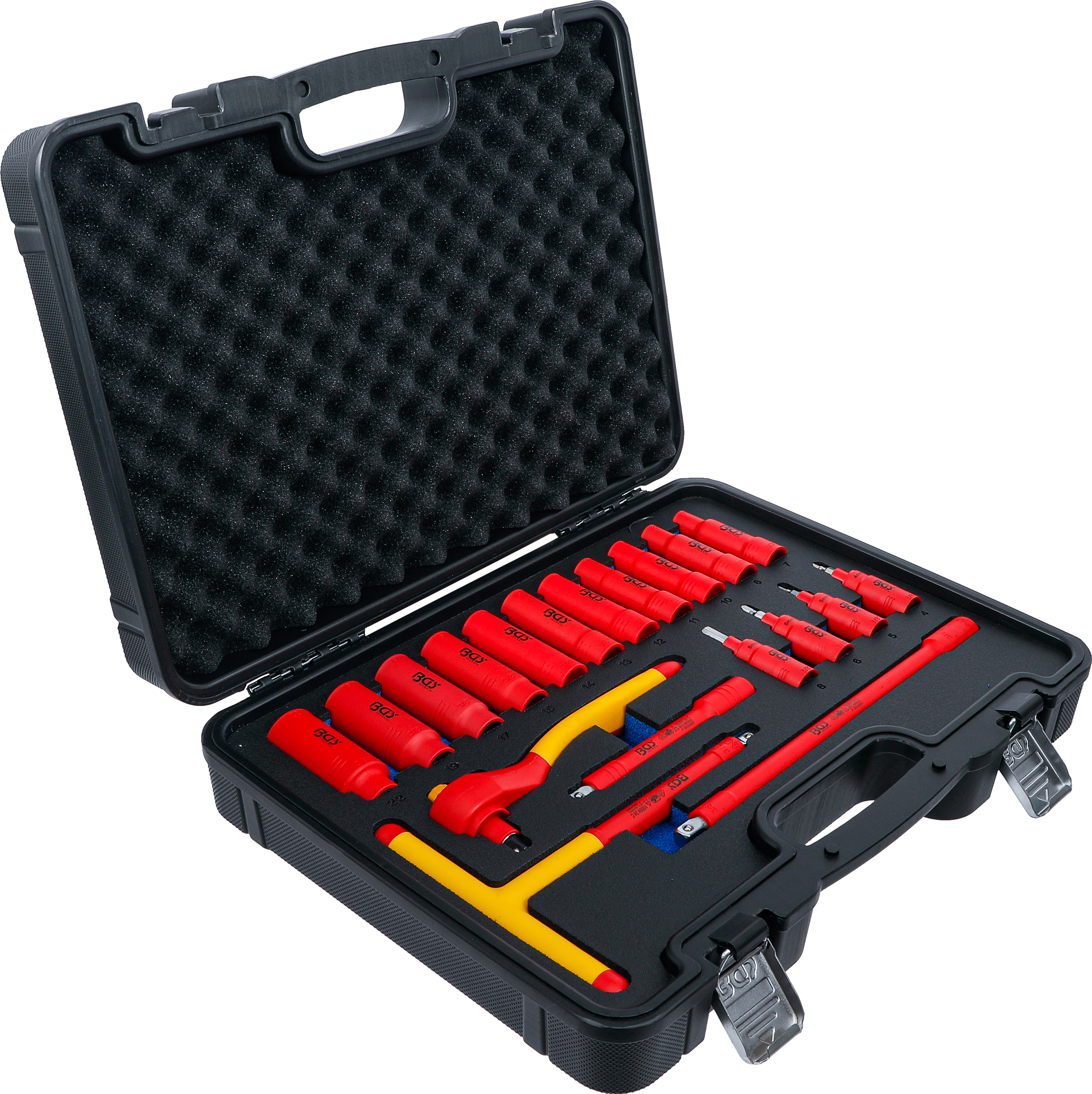 BGS VDE-Steckschlüssel- und Bit-Einsatz-Satz | Antrieb Innenvierkant 10 mm (3/8") | 19-tlg.