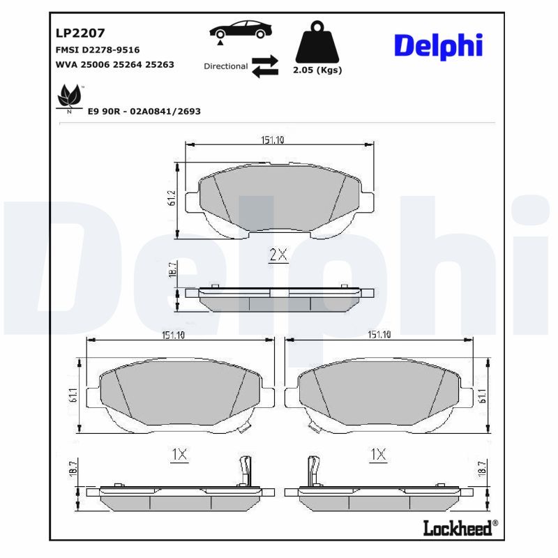 Bremsbelagsatz, Scheibenbremse