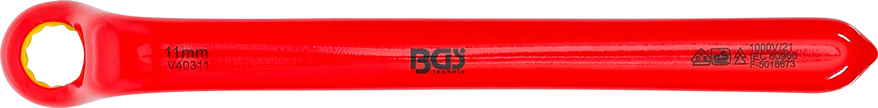 BGS VDE-Einringschlüssel | tief gekröpft | SW 11 mm BGS VDE-Einringschlüssel | tief gekröpft | SW 11 mm