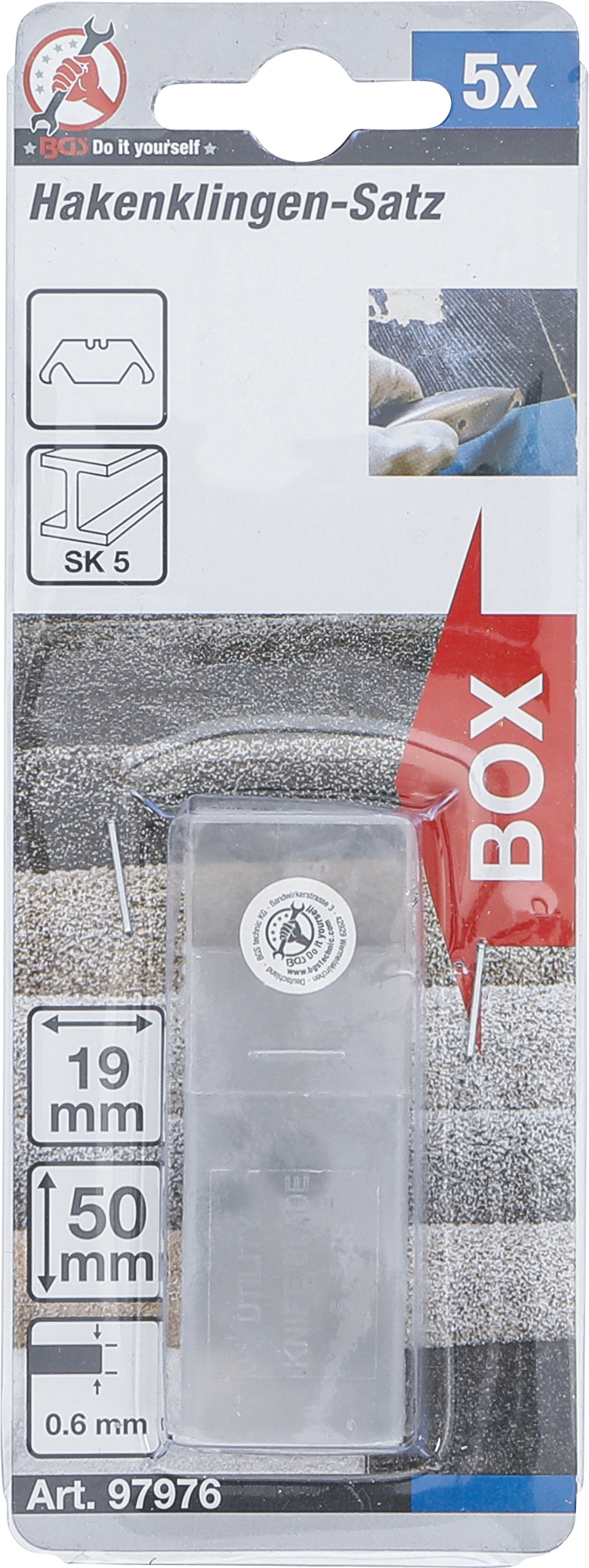 BGS Hakenklingen-Satz | 19 mm | 5-tlg.