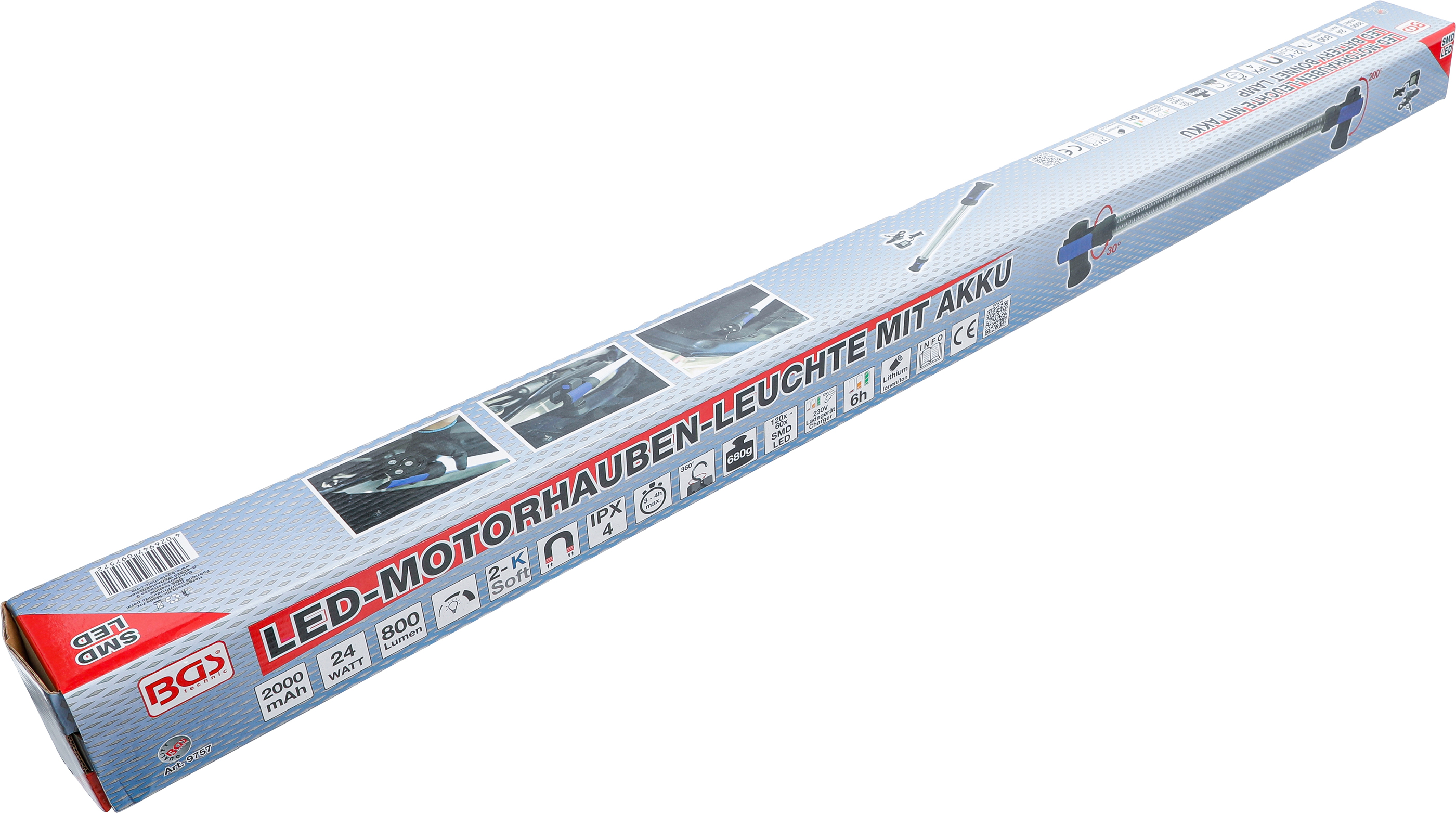 BGS LED-Motorhauben-Leuchte mit Akku