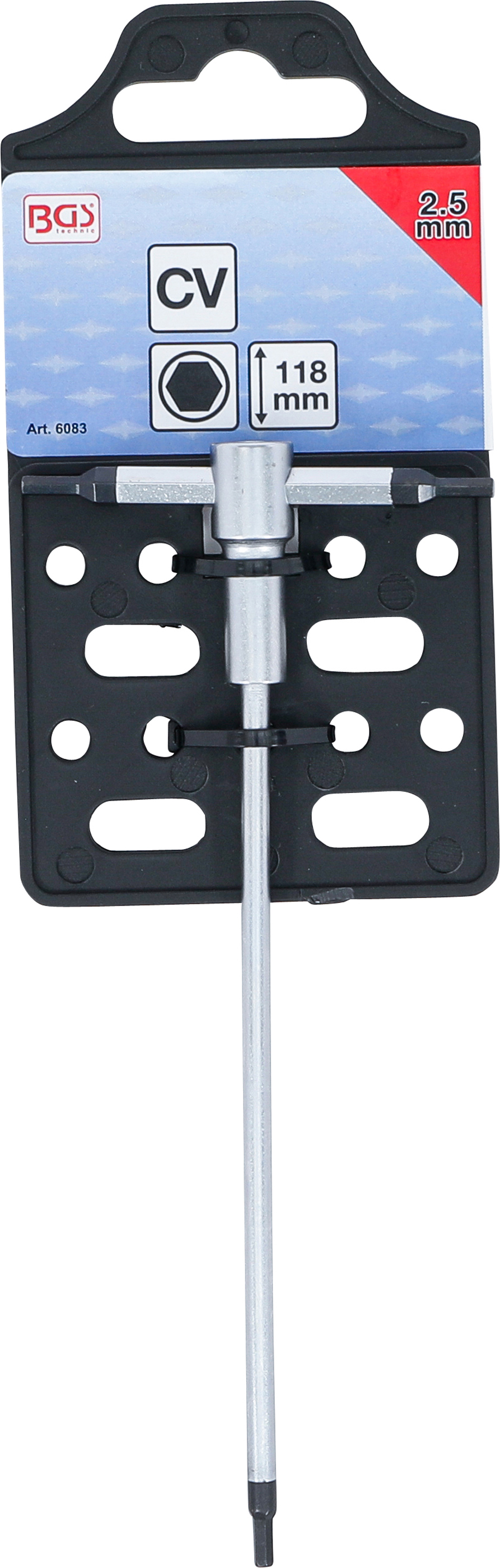 BGS Schraubendreher mit T-Gleitgriff | Innensechskant | 2,5 mm