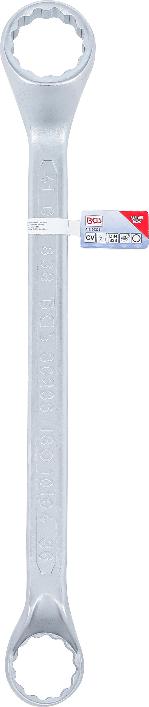 BGS Doppel-Ringschlüssel | tief gekröpft | SW 36 x 41 mm BGS Doppel-Ringschlüssel | tief gekröpft | SW 36 x 41 mm