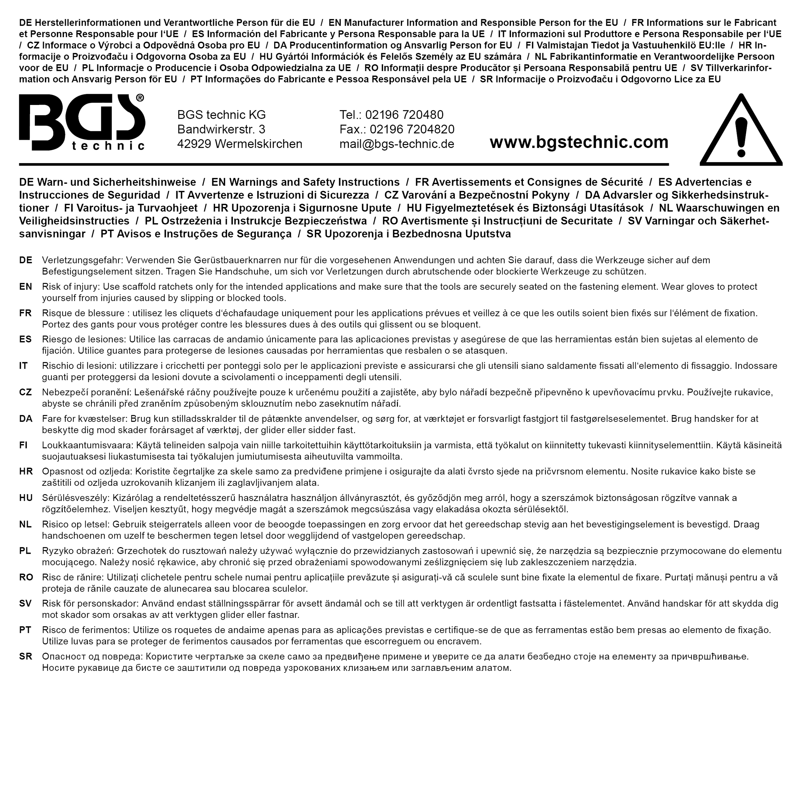 BGS Gerüstbauer-Knarre | SW 24 x 30 mm