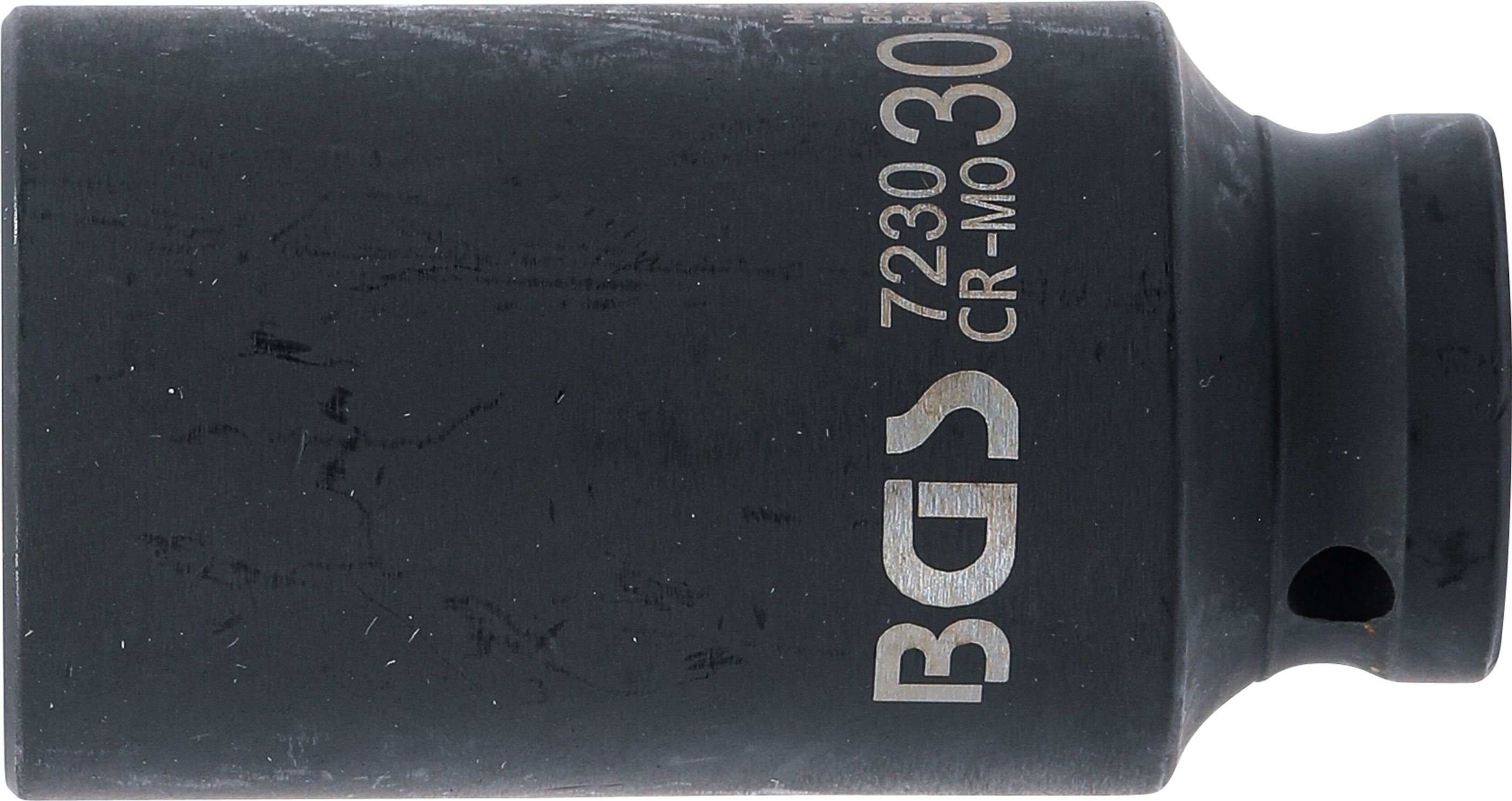 BGS Kraft-Steckschlüssel-Einsatz Sechskant, tief | Antrieb Innenvierkant 12,5 mm (1/2") | SW 30 mm