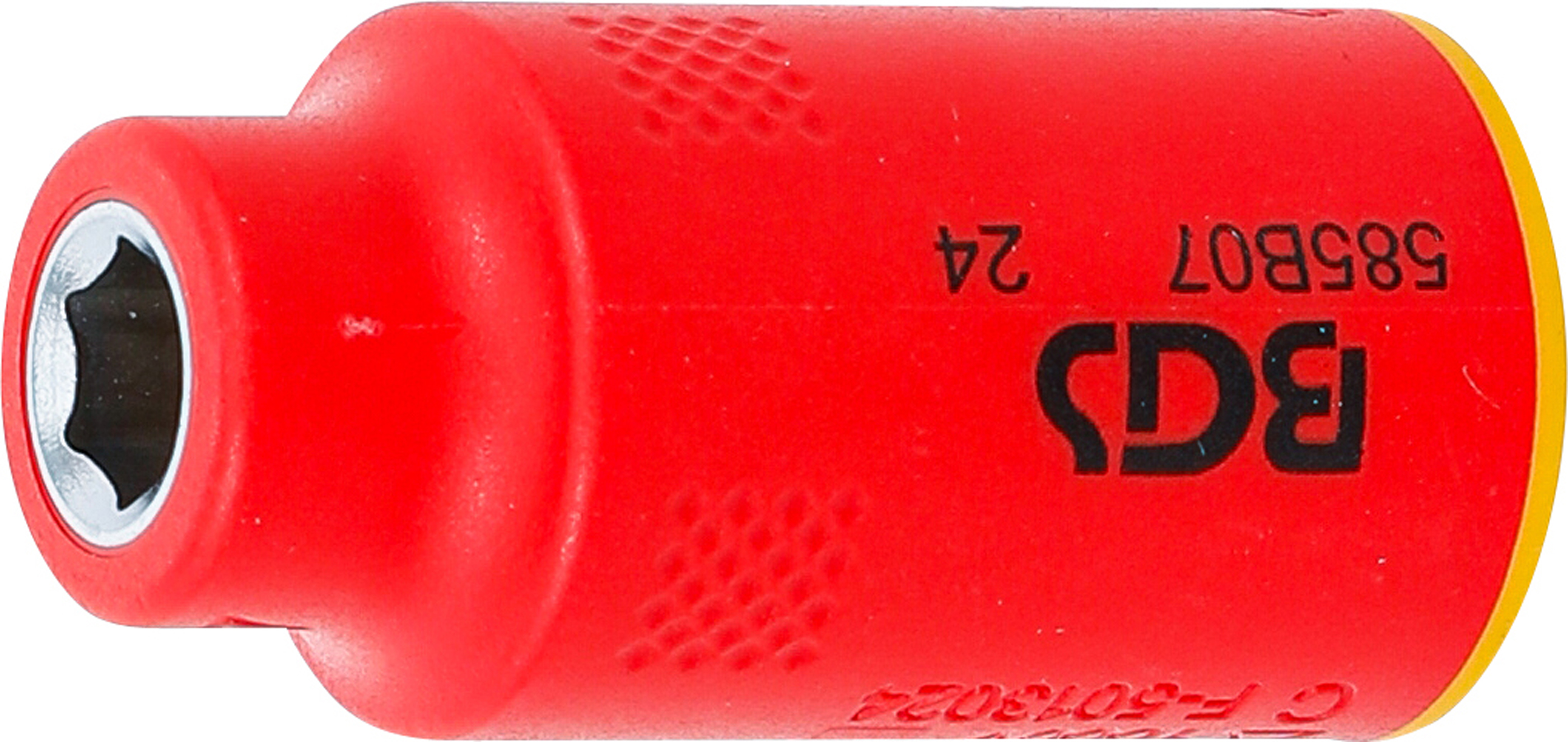 BGS VDE-Steckschlüssel-Einsatz Sechskant | Antrieb Innenvierkant 10 mm (3/8") | SW 7 mm