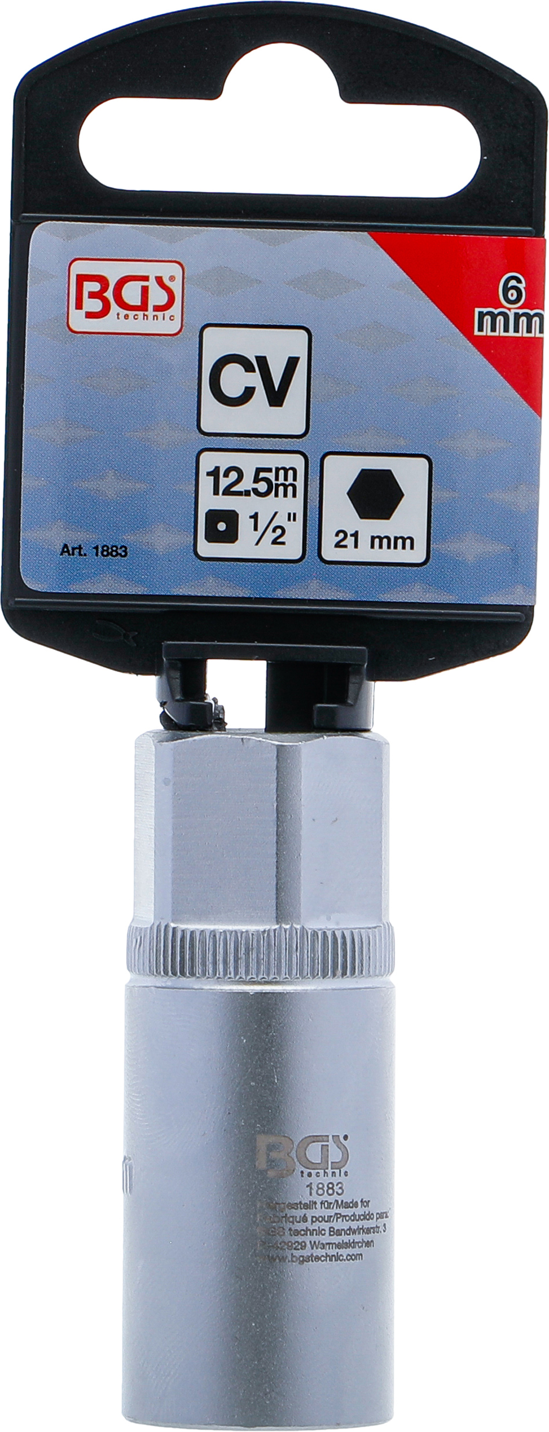 BGS Stehbolzen-Ausdreher | 12,5 mm (1/2") | 6 mm