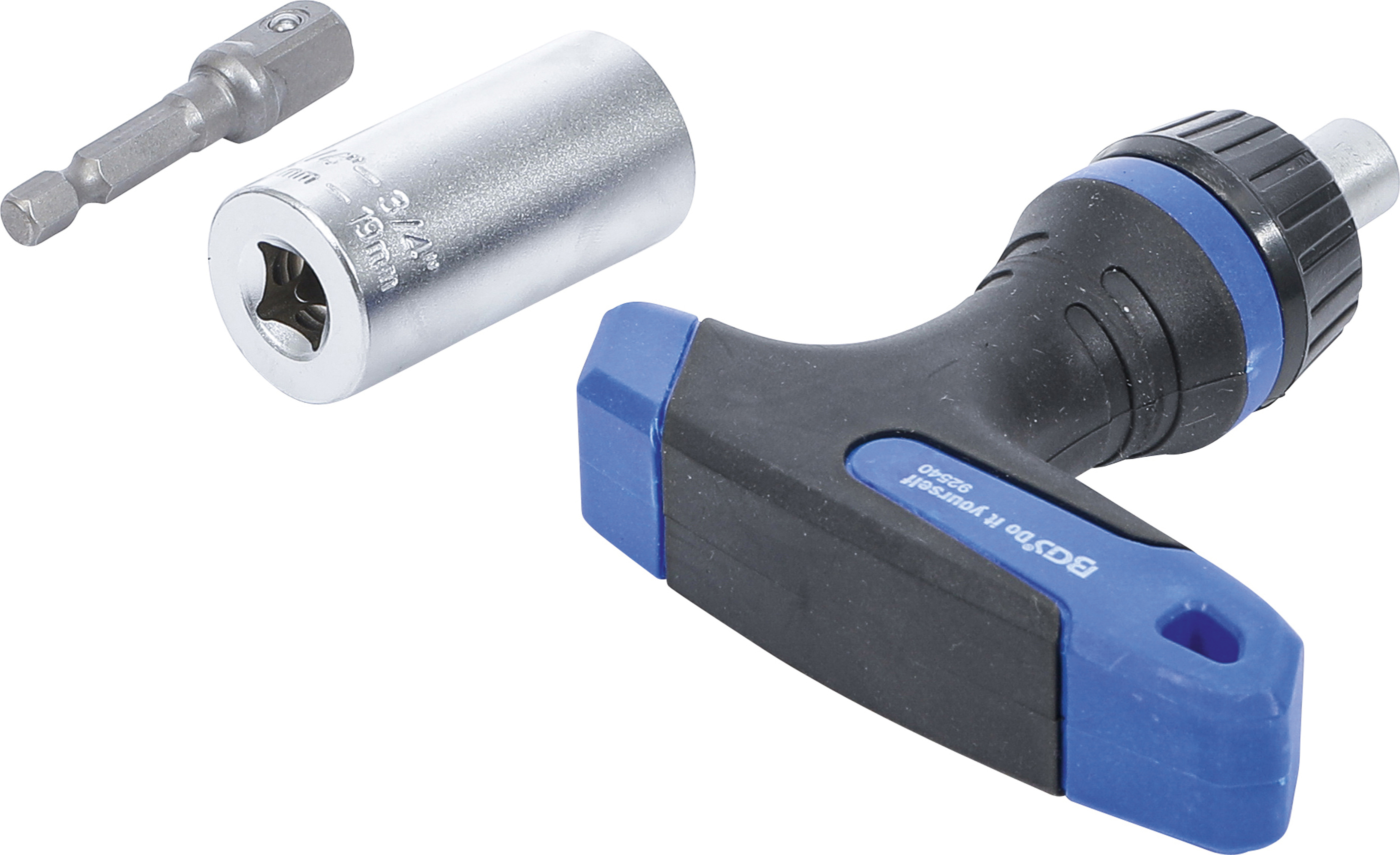 BGS Multi-Einsatz mit Adapter-Satz | mit Ratschen-T-Griff, umschaltbar | 3-tlg.