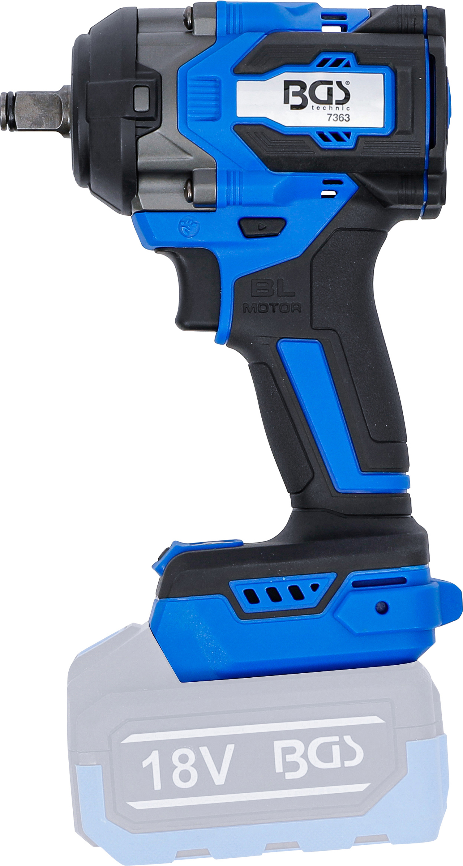 BGS Akku-Schlagschrauber-Satz | bürstenlos | 550 Nm | 18 V | mit Akku und Schnell-Ladegerät