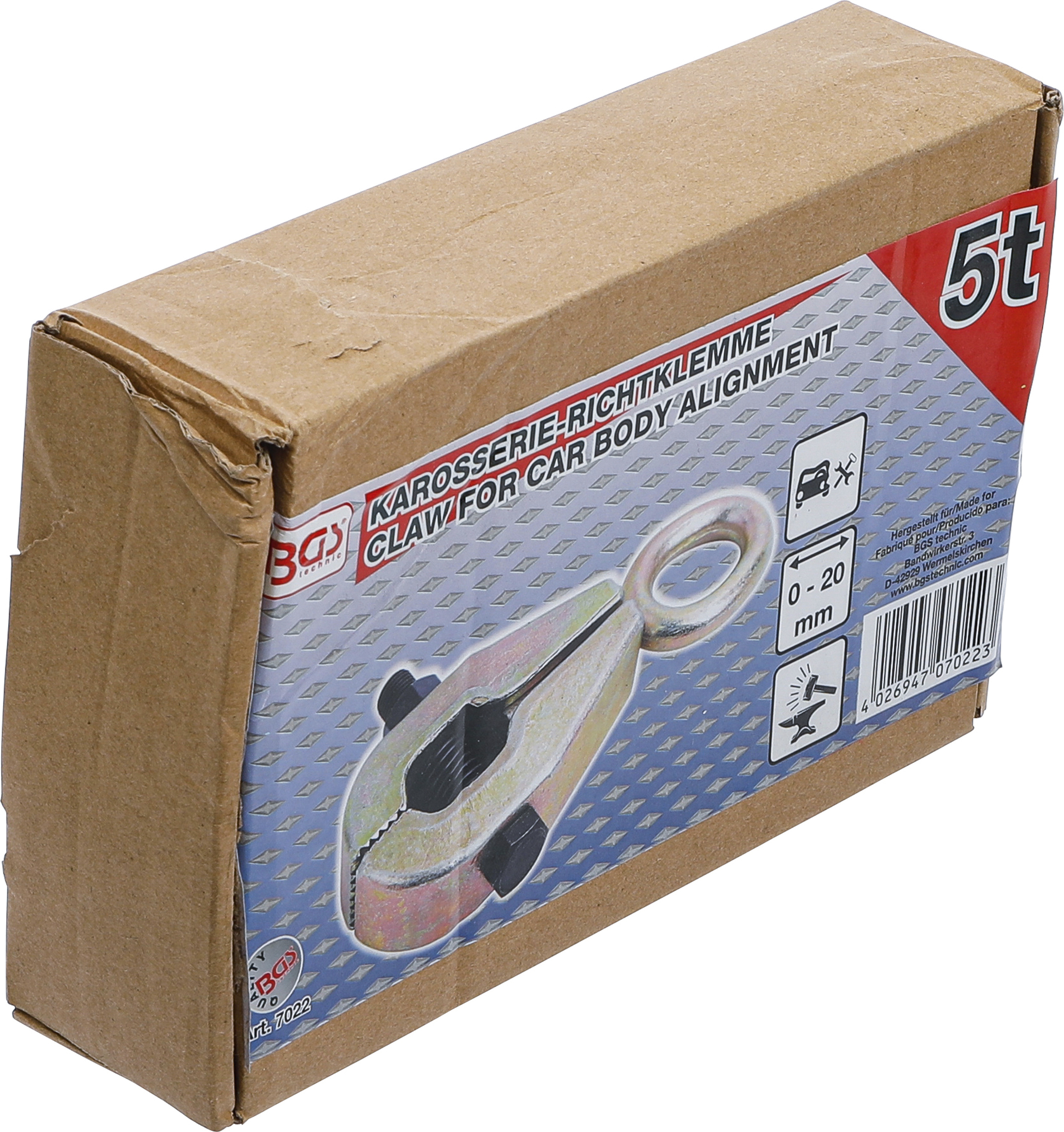 BGS Karosserie-Richtklemme | zwei Zugrichtungen | max. 5 t