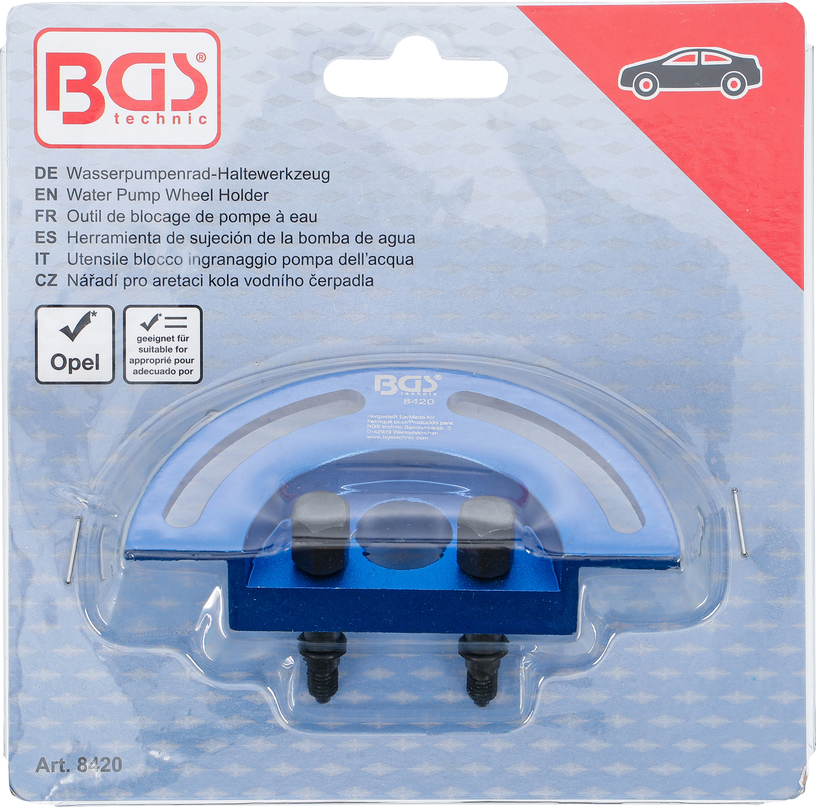 BGS Wasserpumpenrad-Haltewerkzeug | für Opel Ecotec-Motoren