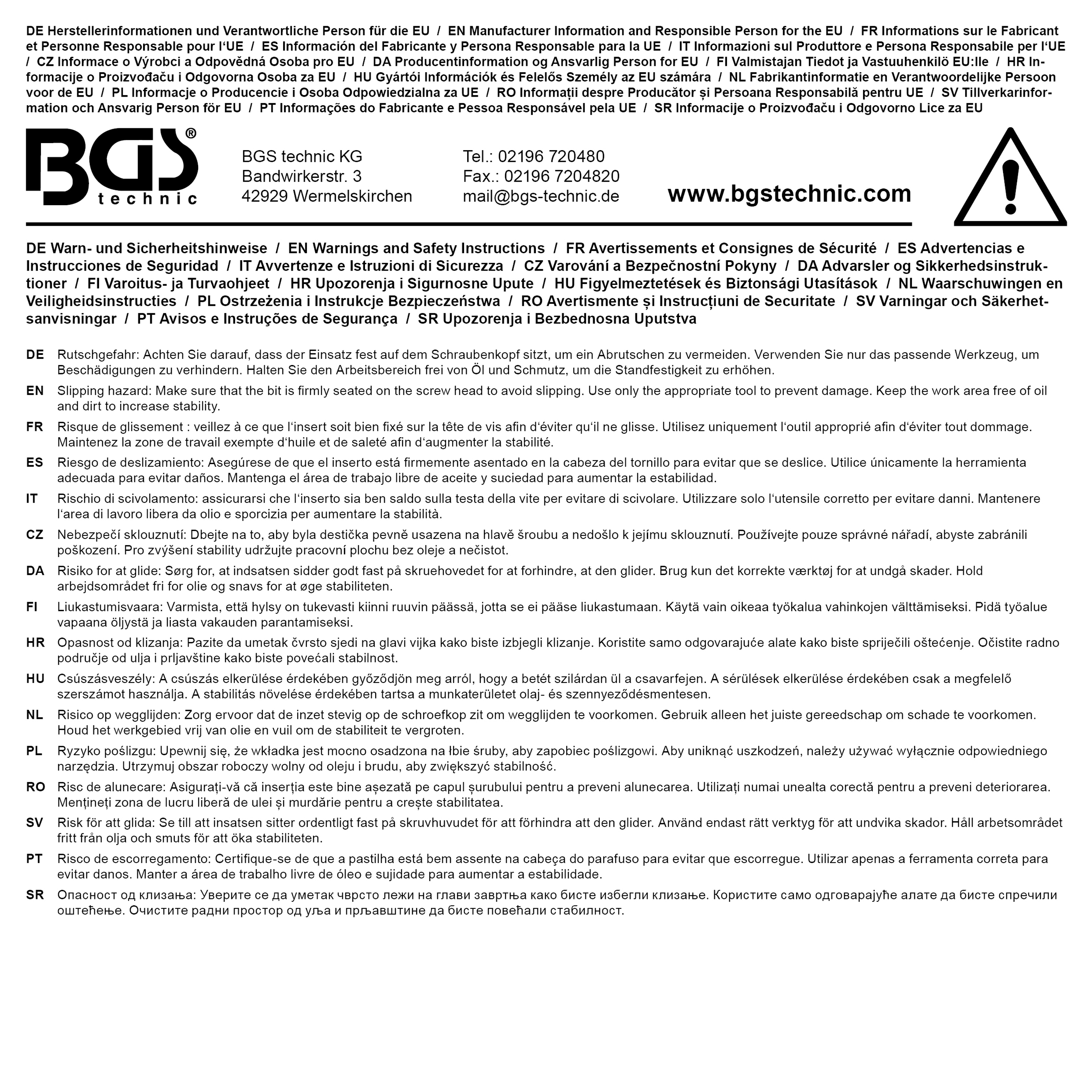 BGS Steckschlüssel-Einsatz Gear Lock | Antrieb Innenvierkant 10 mm (3/8") | SW 19 mm