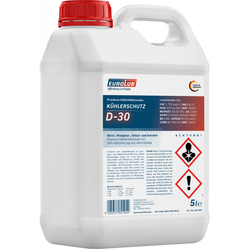 Eurolub Kühlerfrostschutz D-30 Konzentrat 5 Liter