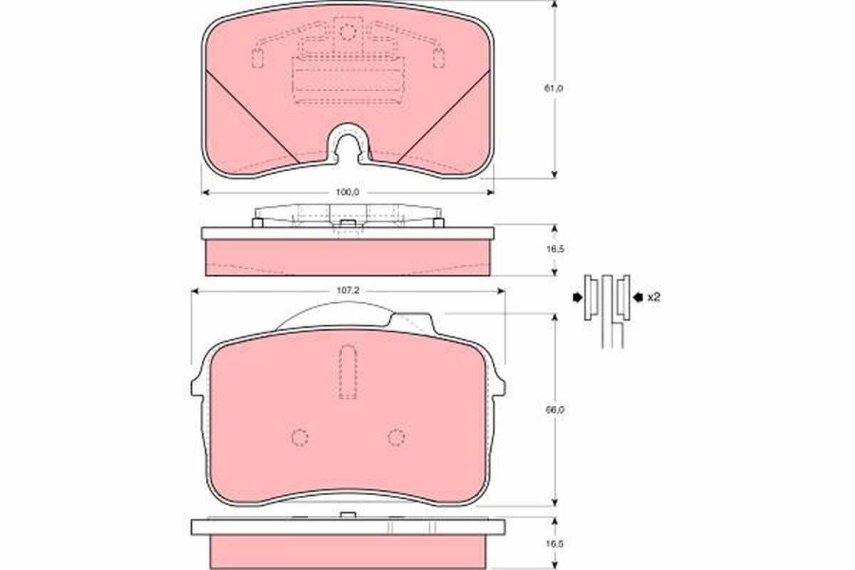 Bremsbelagsatz, Scheibenbremse