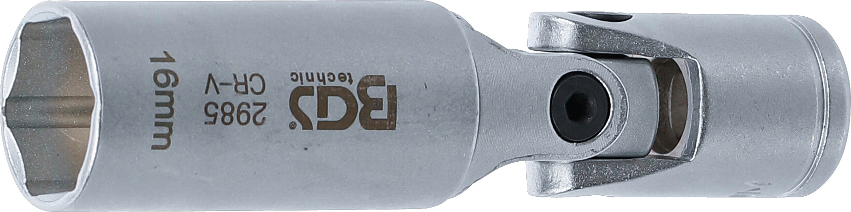 BGS Glühkerzen-Gelenk-Einsatz Sechskant | Antrieb Innenvierkant 10 mm (3/8") | SW 16 mm