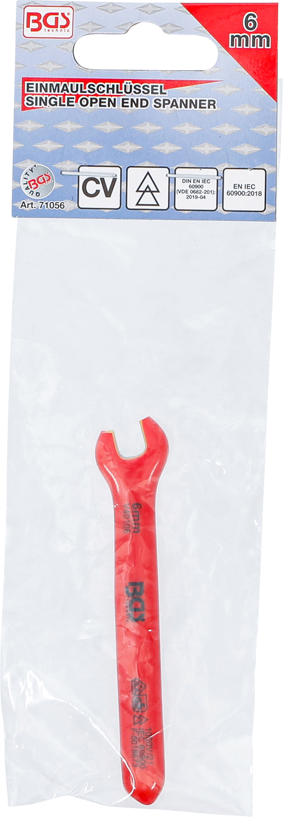 BGS VDE-Einmaulschlüssel | SW 6 mm BGS VDE-Einmaulschlüssel | SW 6 mm
