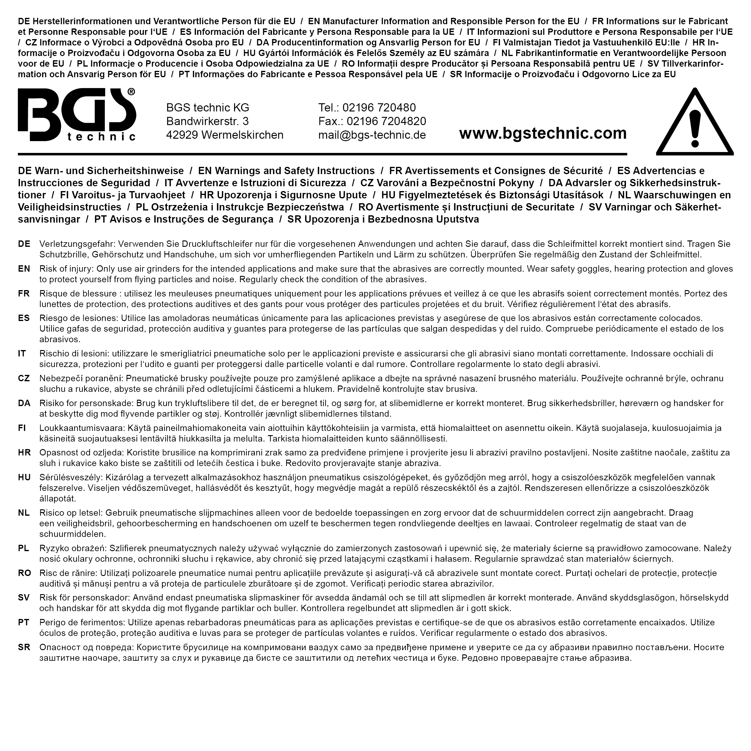 BGS Stabschleifer | 340 mm