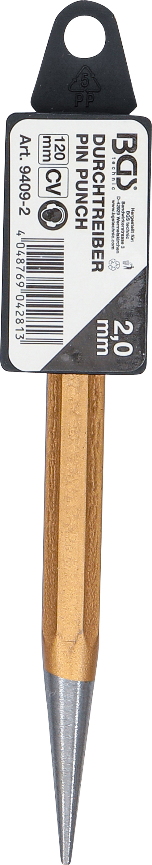 BGS Durchtreiber | DIN 6458D | 120 mm | Ø 2 mm