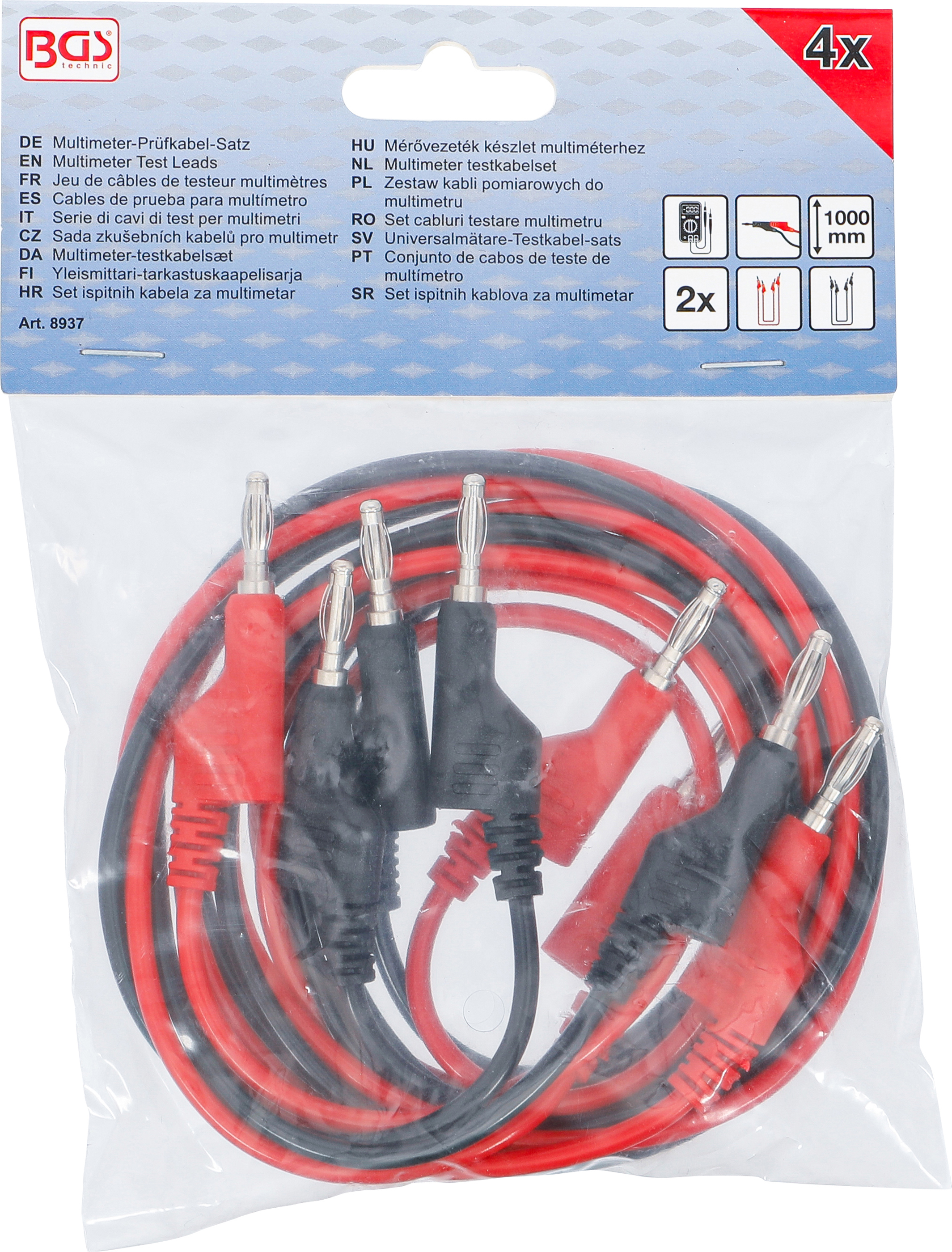 BGS Multimeter-Prüfkabel-Satz | 4 mm