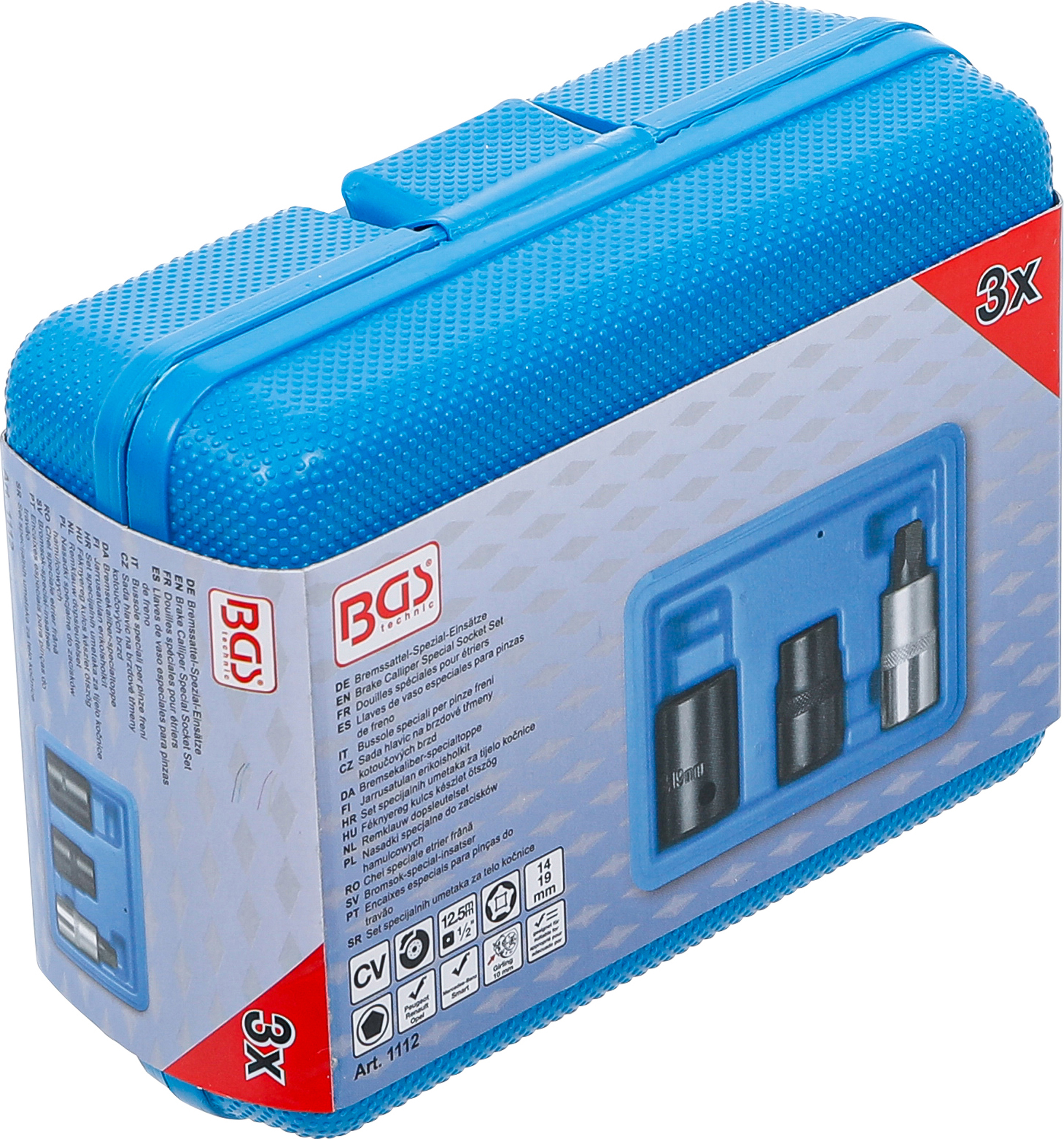 BGS Bremssattel-Spezial-Einsätze | 12,5 mm (1/2") | 3-tlg.