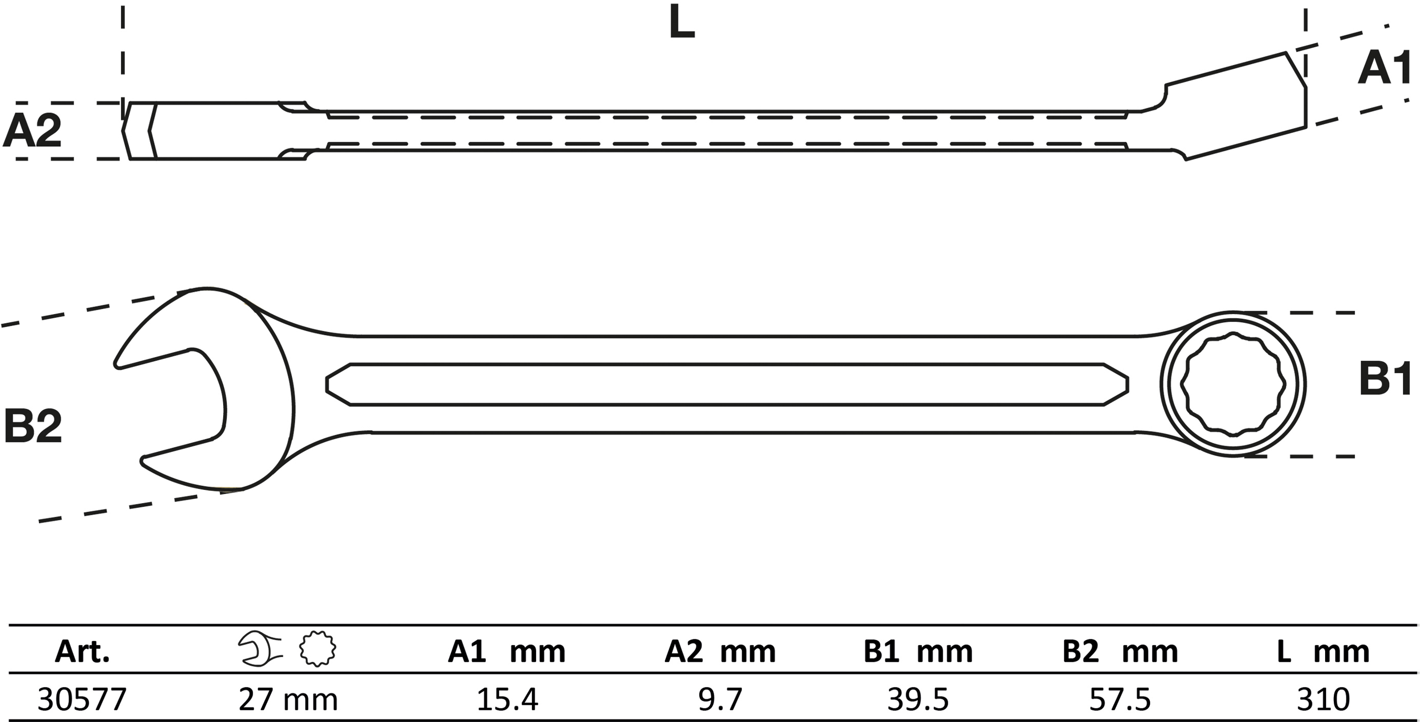 BGS Maul-Ringschlüssel | SW 27 mm