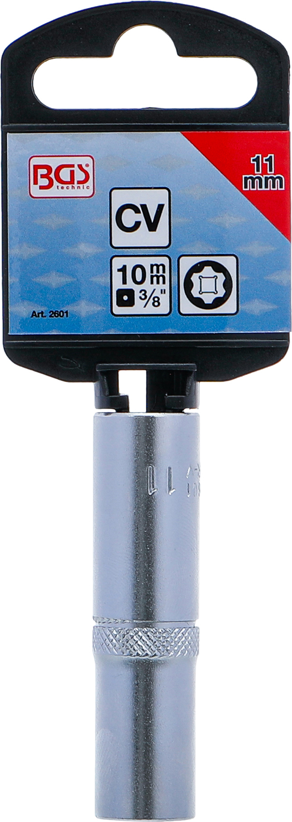 BGS Steckschlüssel-Einsatz Super Lock, tief | Antrieb Innenvierkant 10 mm (3/8") | SW 11 mm