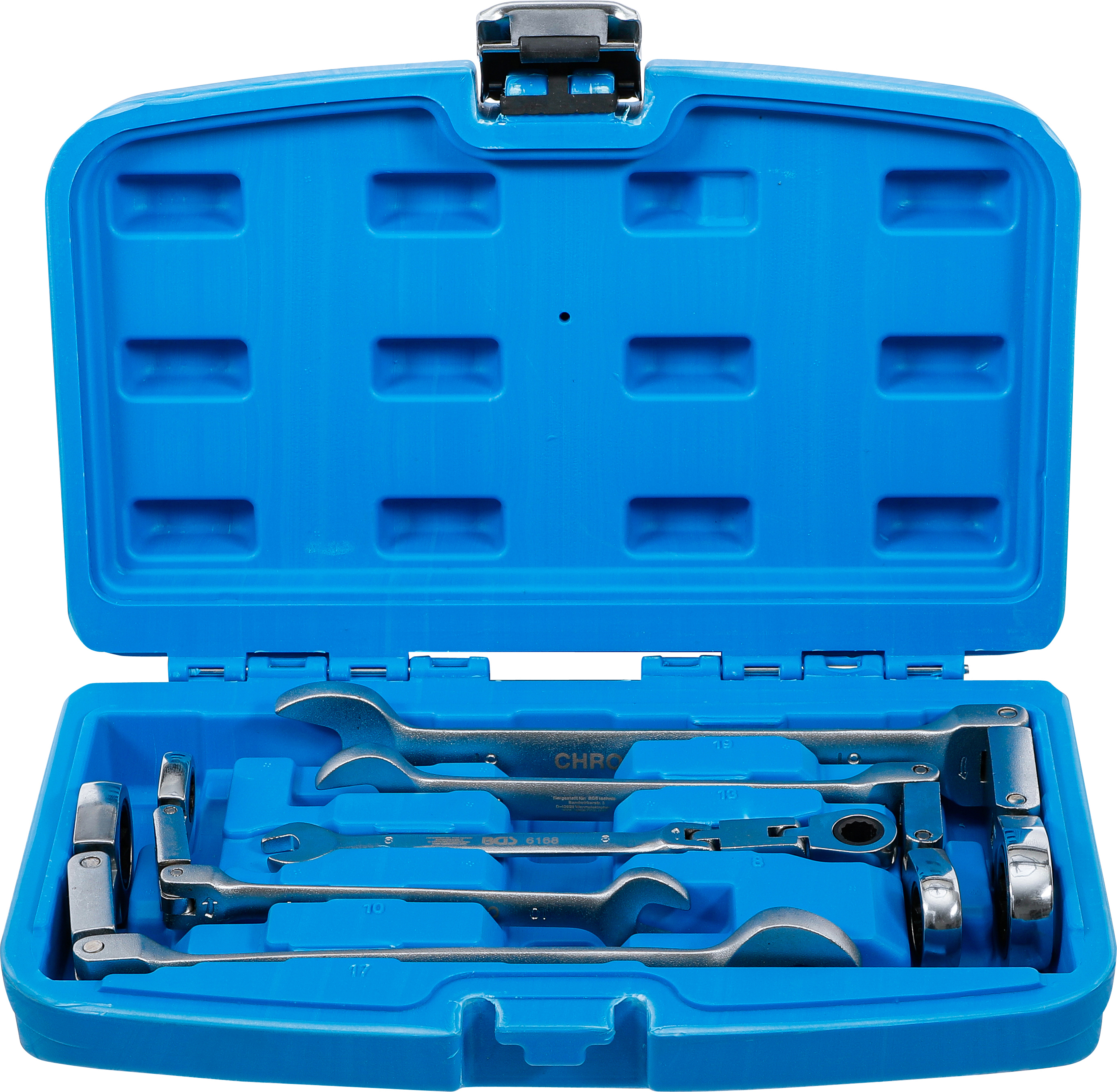 BGS Doppelgelenk-Ratschenring-Maulschlüssel-Satz | abwinkelbar | SW 8 - 19 mm | 5-tlg.