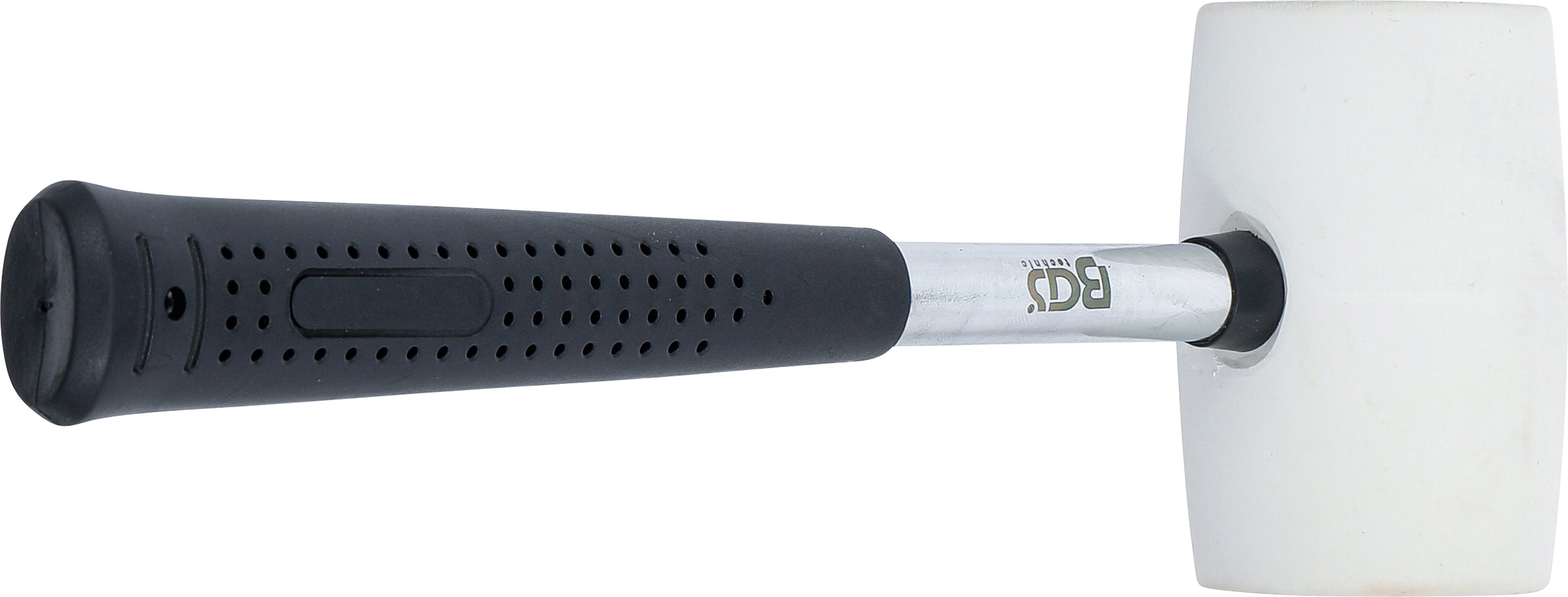 BGS Gummihammer | Metall-Stiel | weißer Kopf | Ø 48 mm | 250 g