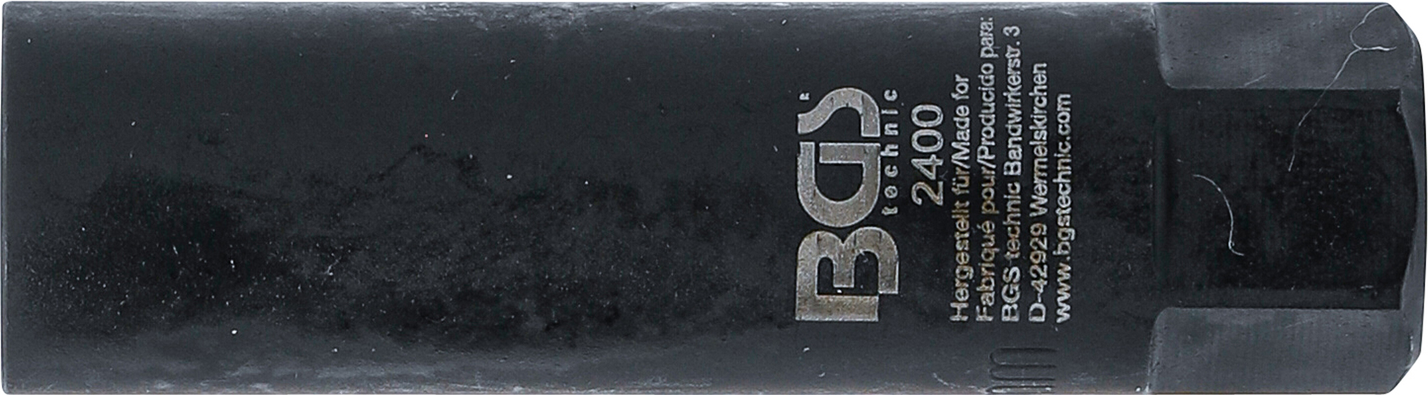 BGS Zündkerzen-Einsatz Sechskant | Antrieb Innenvierkant 10 mm (3/8") | SW 14 mm