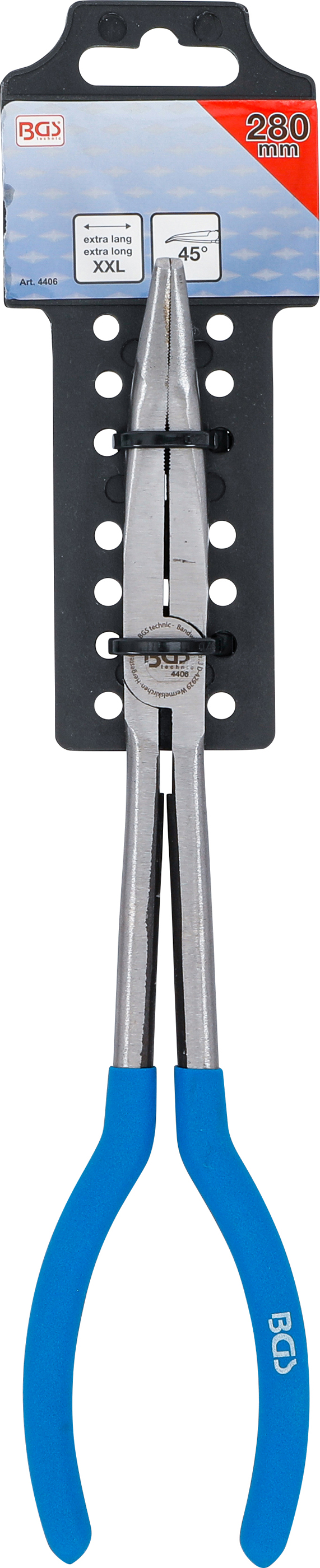 BGS Telefonzange | extra lang | 45° gebogen | 280 mm