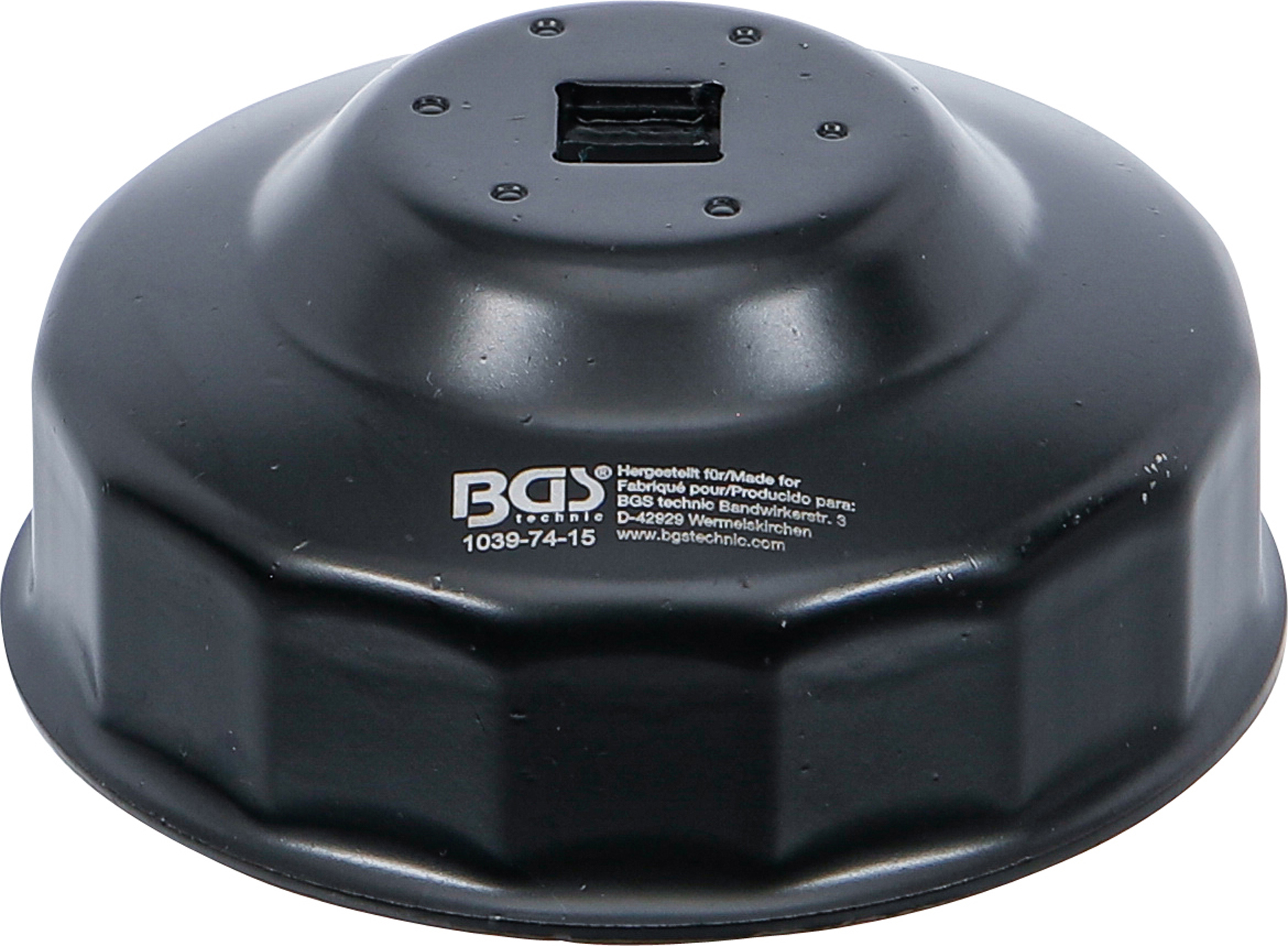 BGS Ölfilterschlüssel | 15-kant | Ø 74 mm | für Audi, Chrysler, GM, Rover