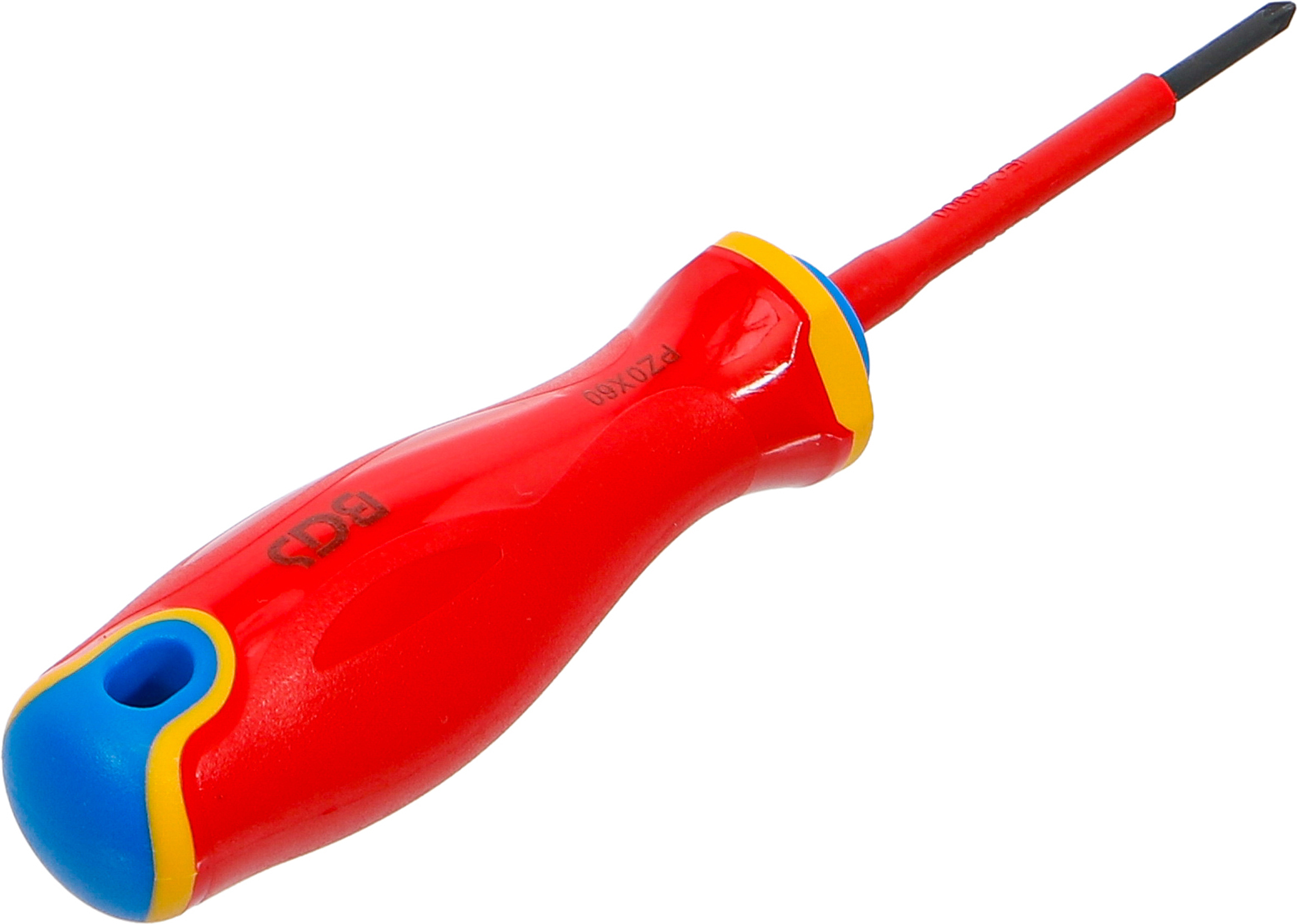 BGS VDE-Schraubendreher | extra dünne Spitze | Kreuzschlitz PZ0