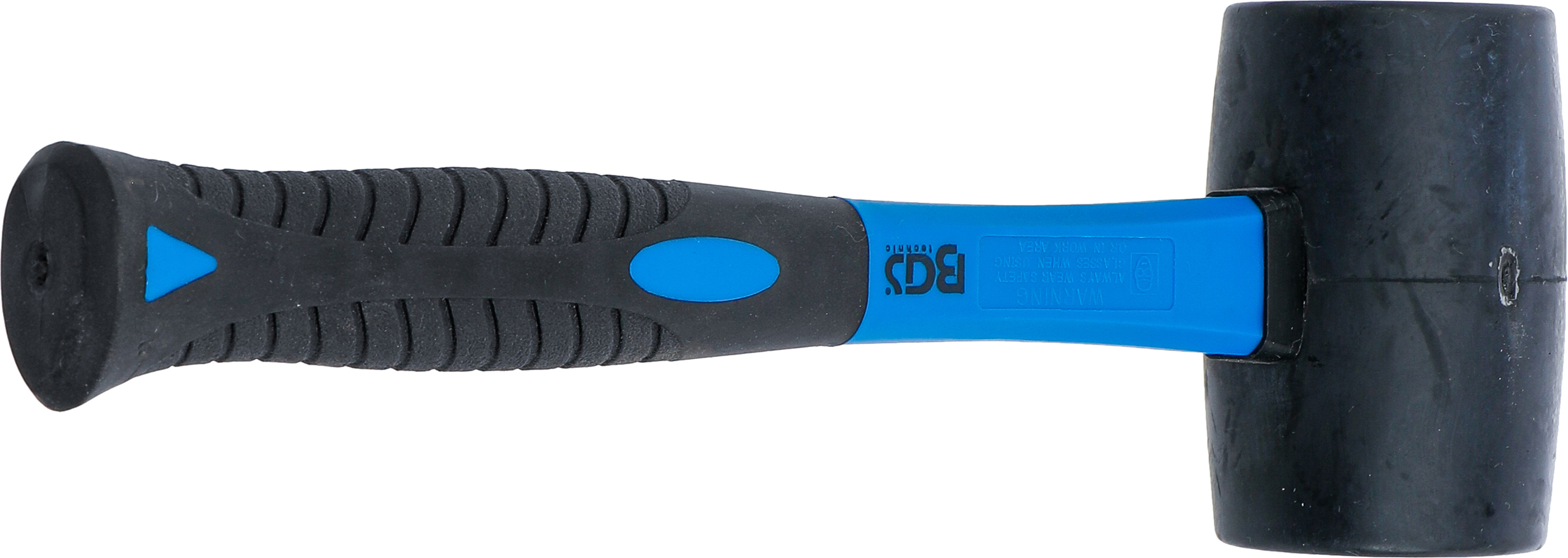 BGS Gummihammer | Fiberglasstiel | schwarzer Kopf | Ø 60 mm | 500 g